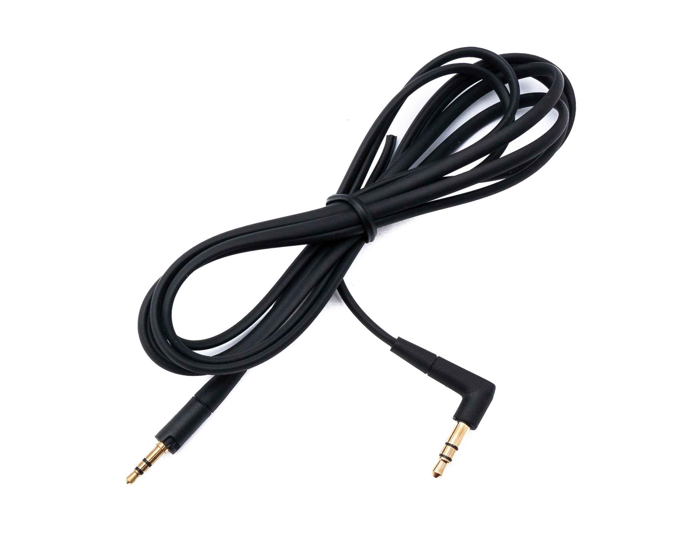 SYSTEM-S Audio Klinke Kabel 150 cm 3,5 mm TRS Stecker zu Stecker Winkel AUX Schwarz
