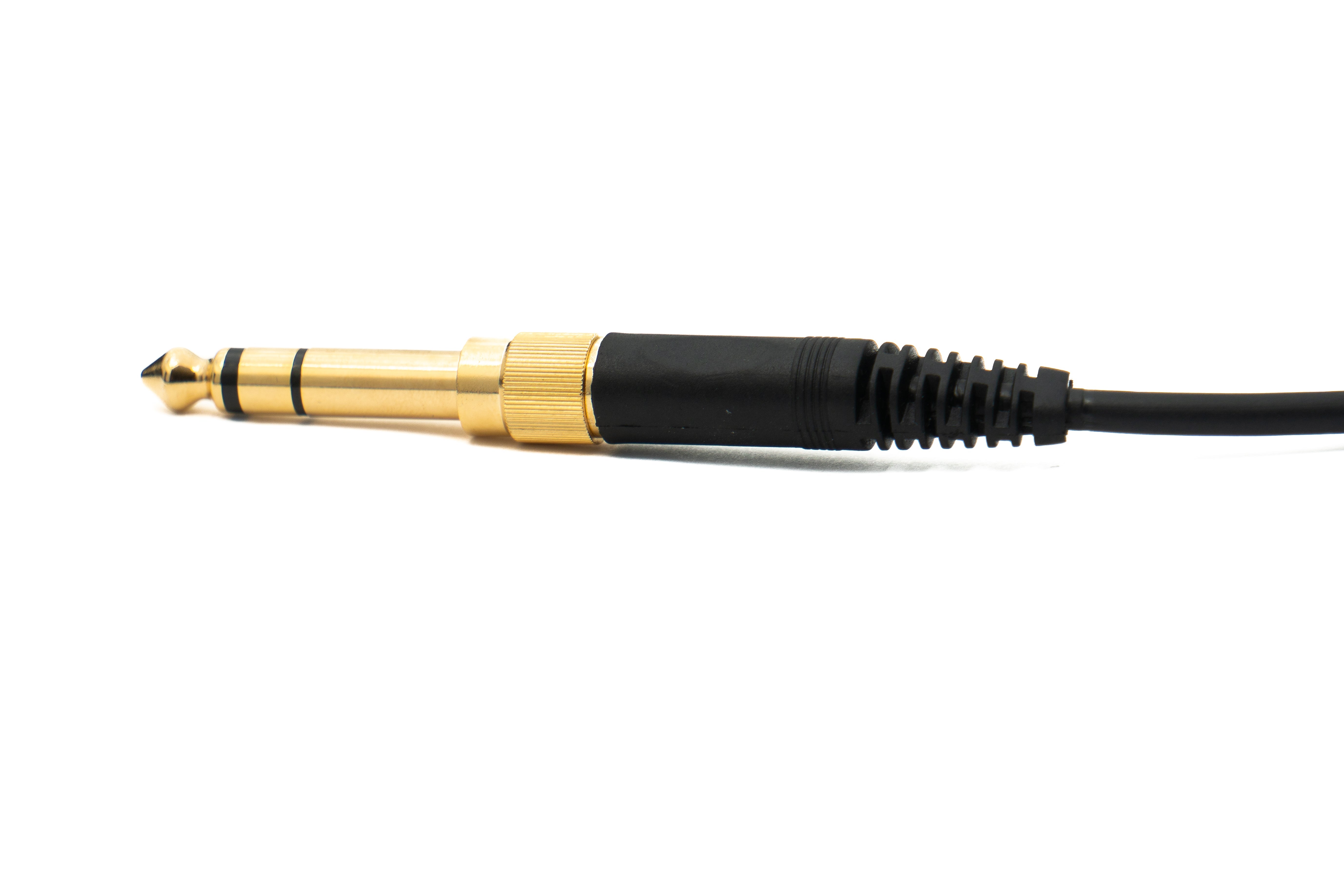 Kopfhörer-Ersatzkabel Spiralkabel 5 m 6,35 mm AUX Stecker schwarz für Sennheiser
