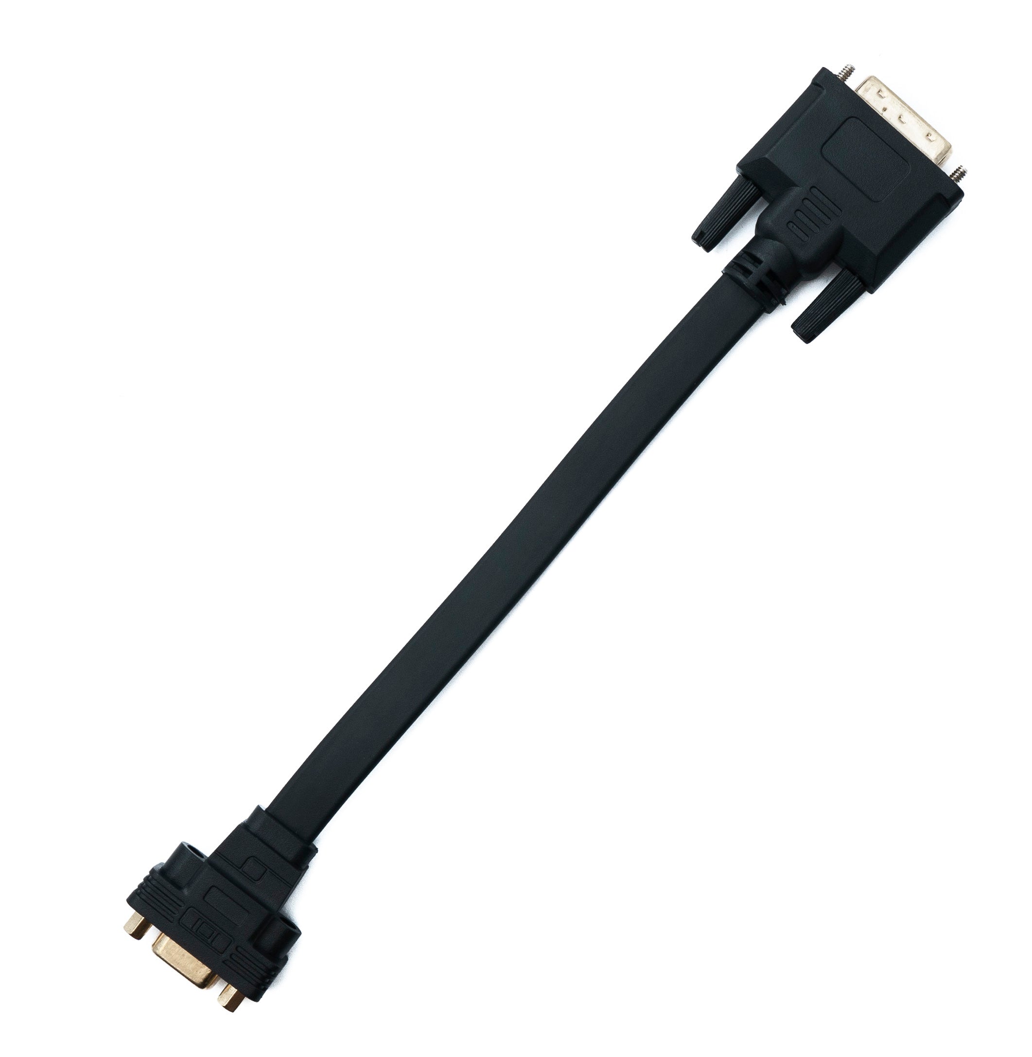 DVI-D auf VGA Adapterkabel 20 cm Flachkabel Panel Mount Schwarz 87191064