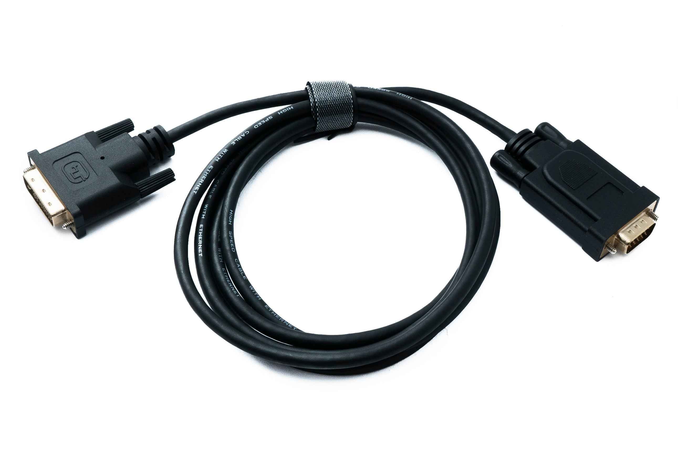 SYSTEM-S DVI D Kabel 2 m 24+1 25 Pin Stecker zu VGA 15 Pin Stecker Panel Mount Schraube