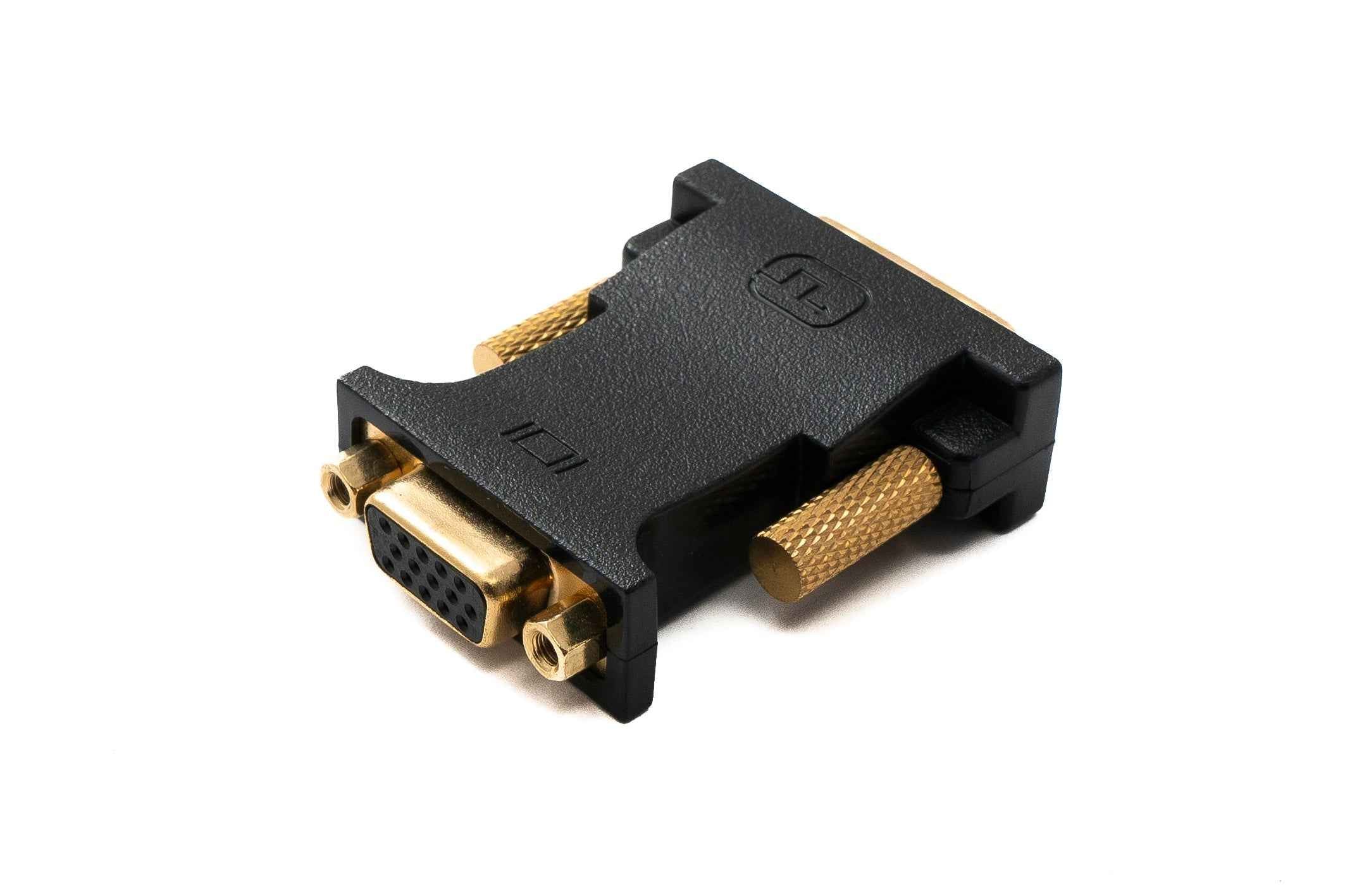 SYSTEM-S DVI D Adapter 24+1 25 Pin Stecker zu VGA 15 Pin Buchse Panel Mount Schraube Kabel