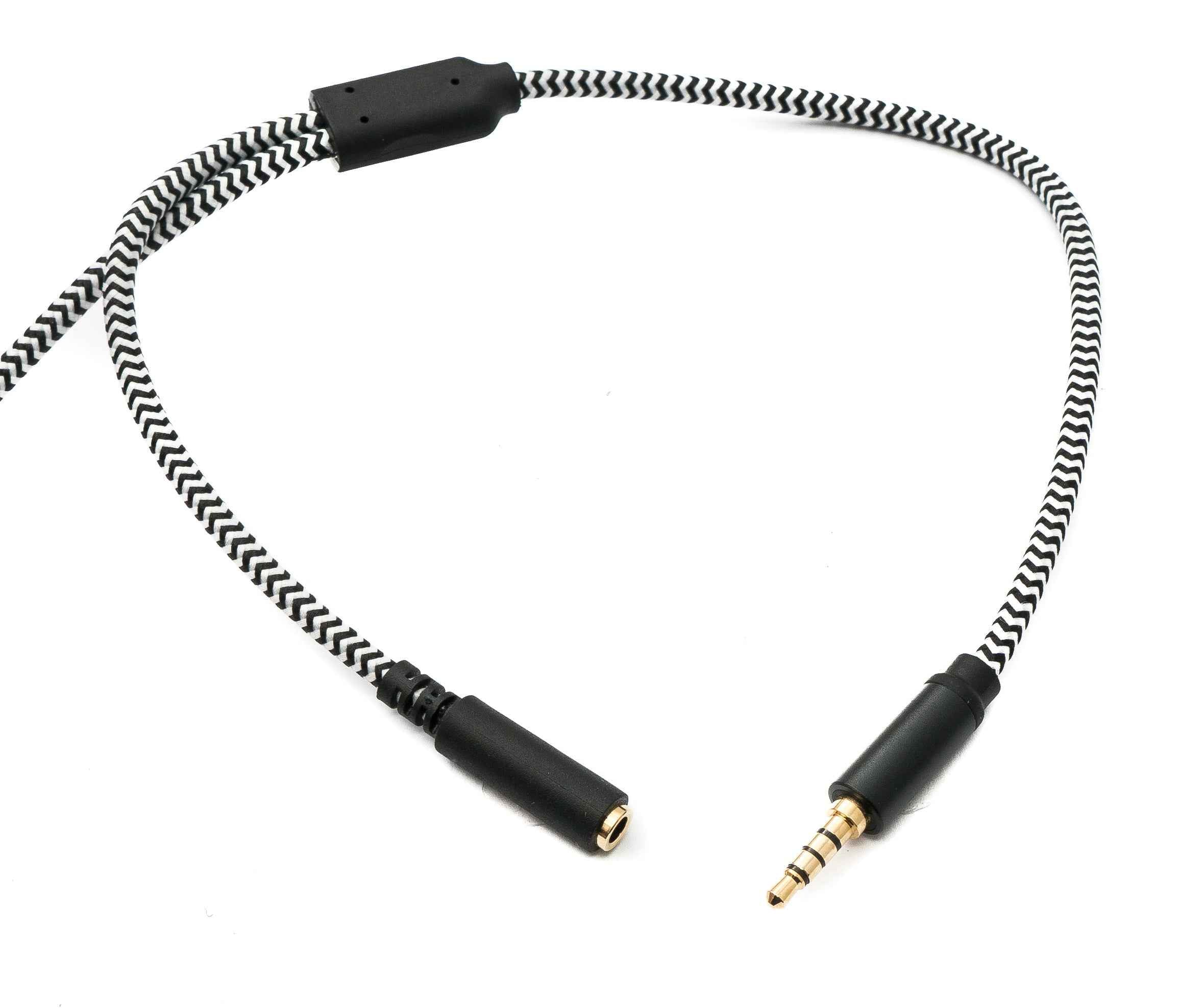 SYSTEM-S Chat Link Kabel 2,5 m AUX Klinke geflochten für PS5 PS4 Xbox One und Elgato HD60 S S+ X Pro