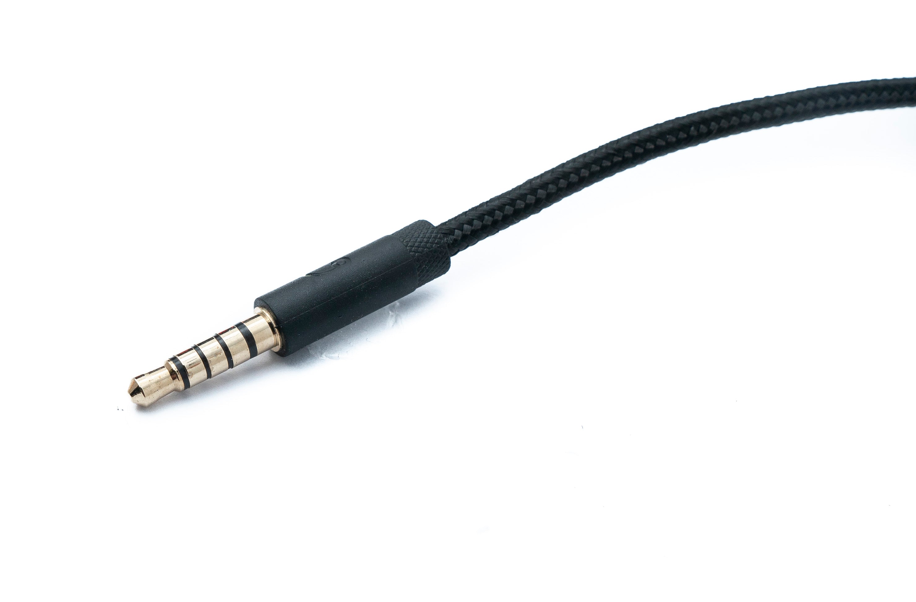 AUX-Kabel 2 m geflochten 3,5 mm Klinke mit Lautstärkeregler schwarz für Logitech