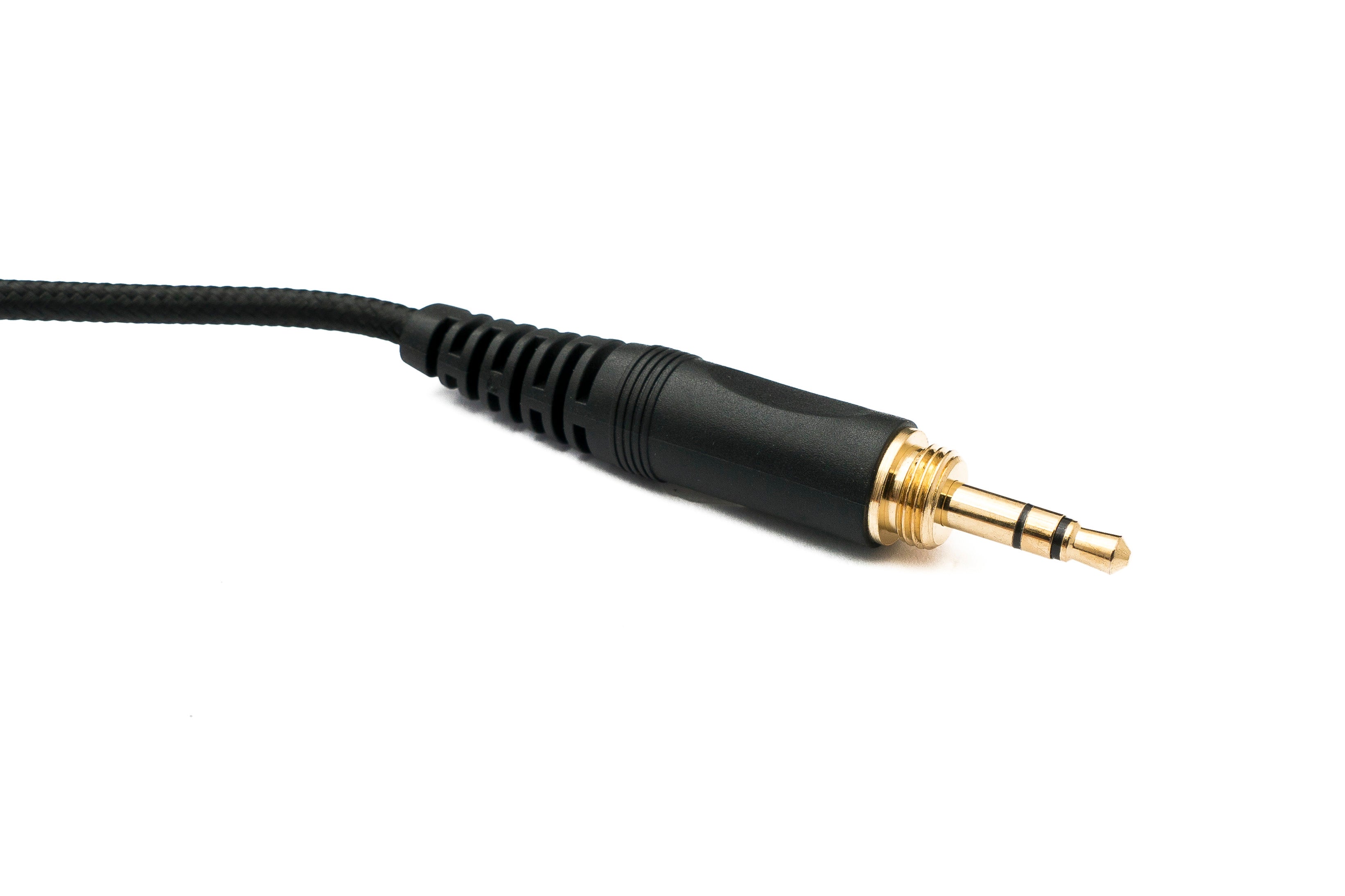 Audio-Ersatzkabel 2 m geflochten schwarz 3,5 mm TRS auf 6,35 mm Klinke 87386745