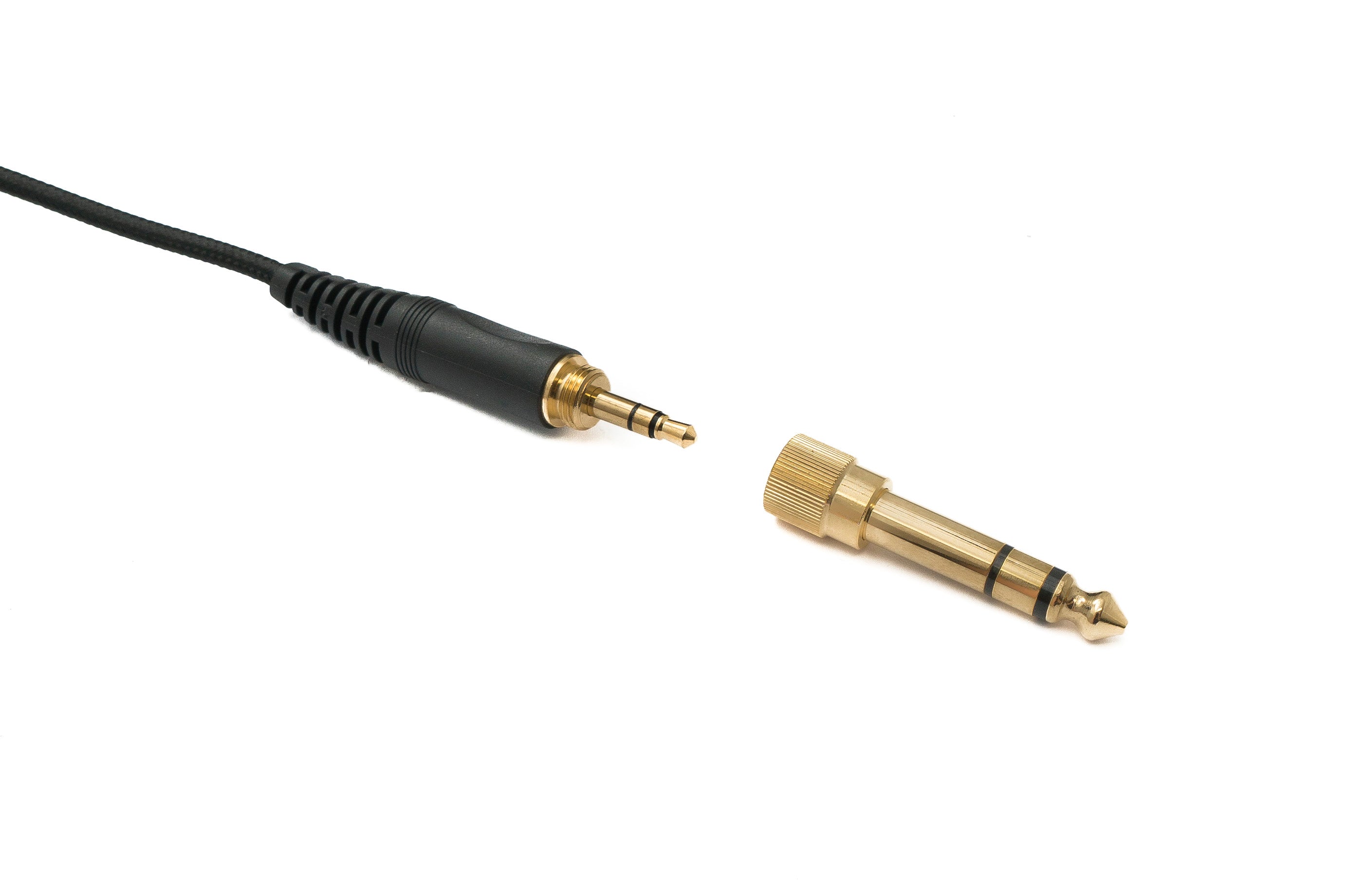 Audio-Ersatzkabel 2 m geflochten schwarz 3,5 mm TRS auf 6,35 mm Klinke 87386745