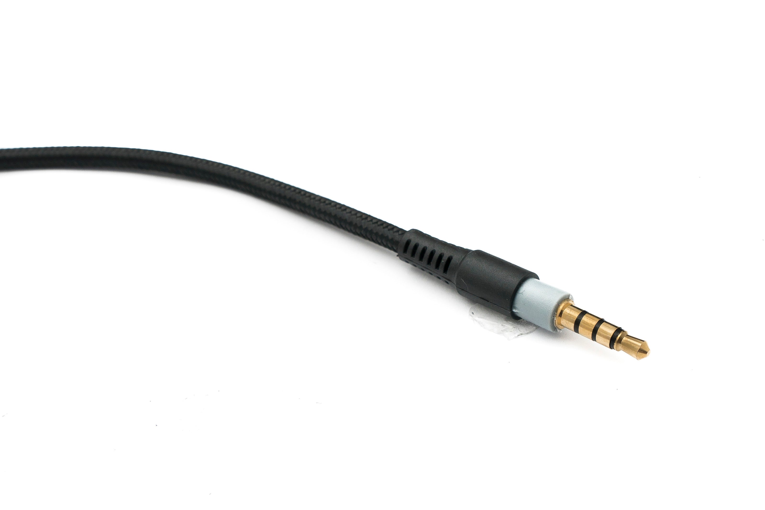AUX-Ersatzkabel 150 cm geflochten 3,5 mm Klinke schwarz mit Lautstärkeregler