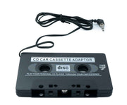 SYSTEM-S Audio Kabel 100 cm AUX 3,5 mm Stecker zu Auto Radio Kassette Winkel in Schwarz
