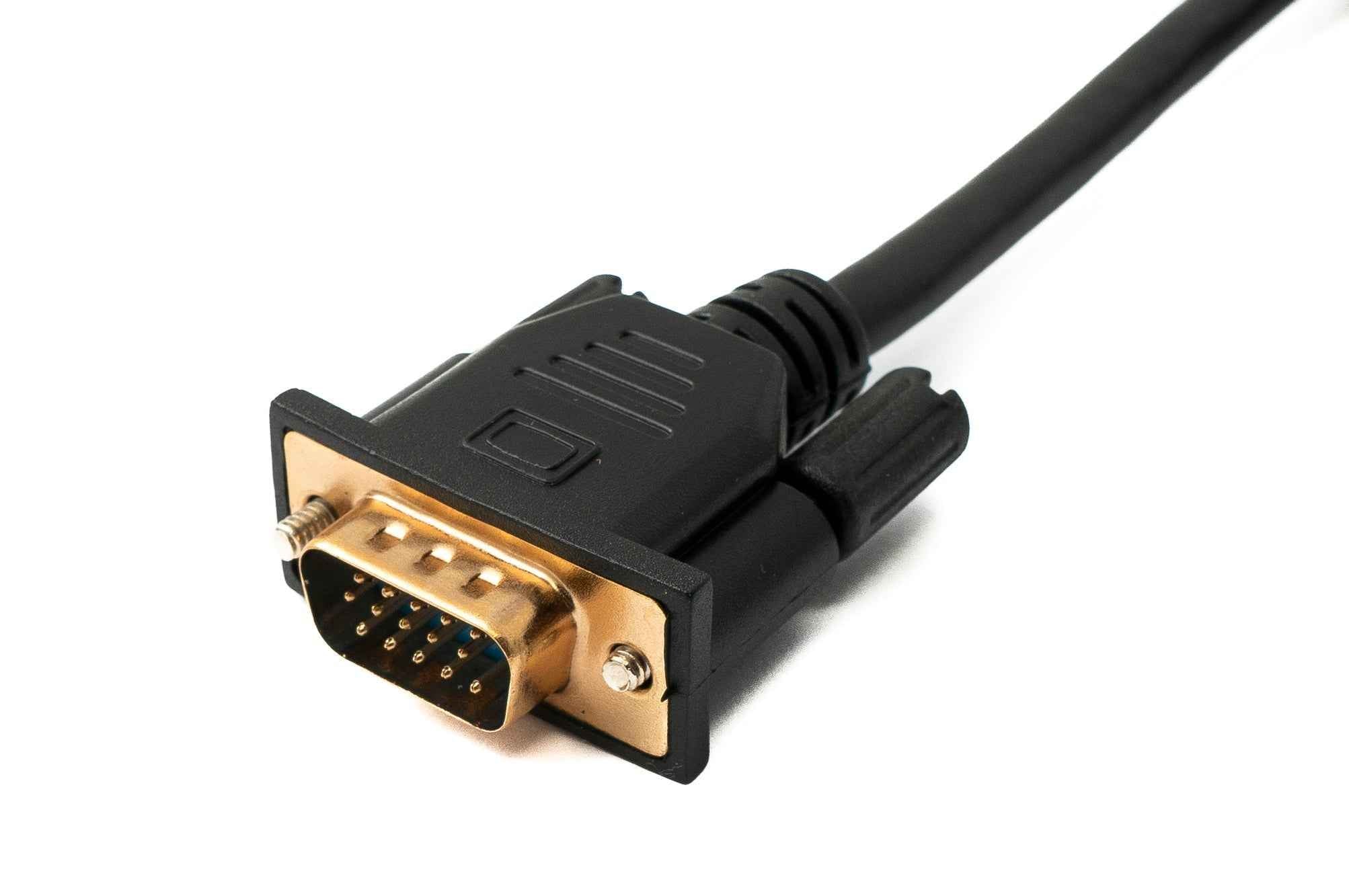 SYSTEM-S D Sub15 Kabel 100 cm HD VGA 15 Pin Stecker zu Stecker DB15 Winkel Down Angled
