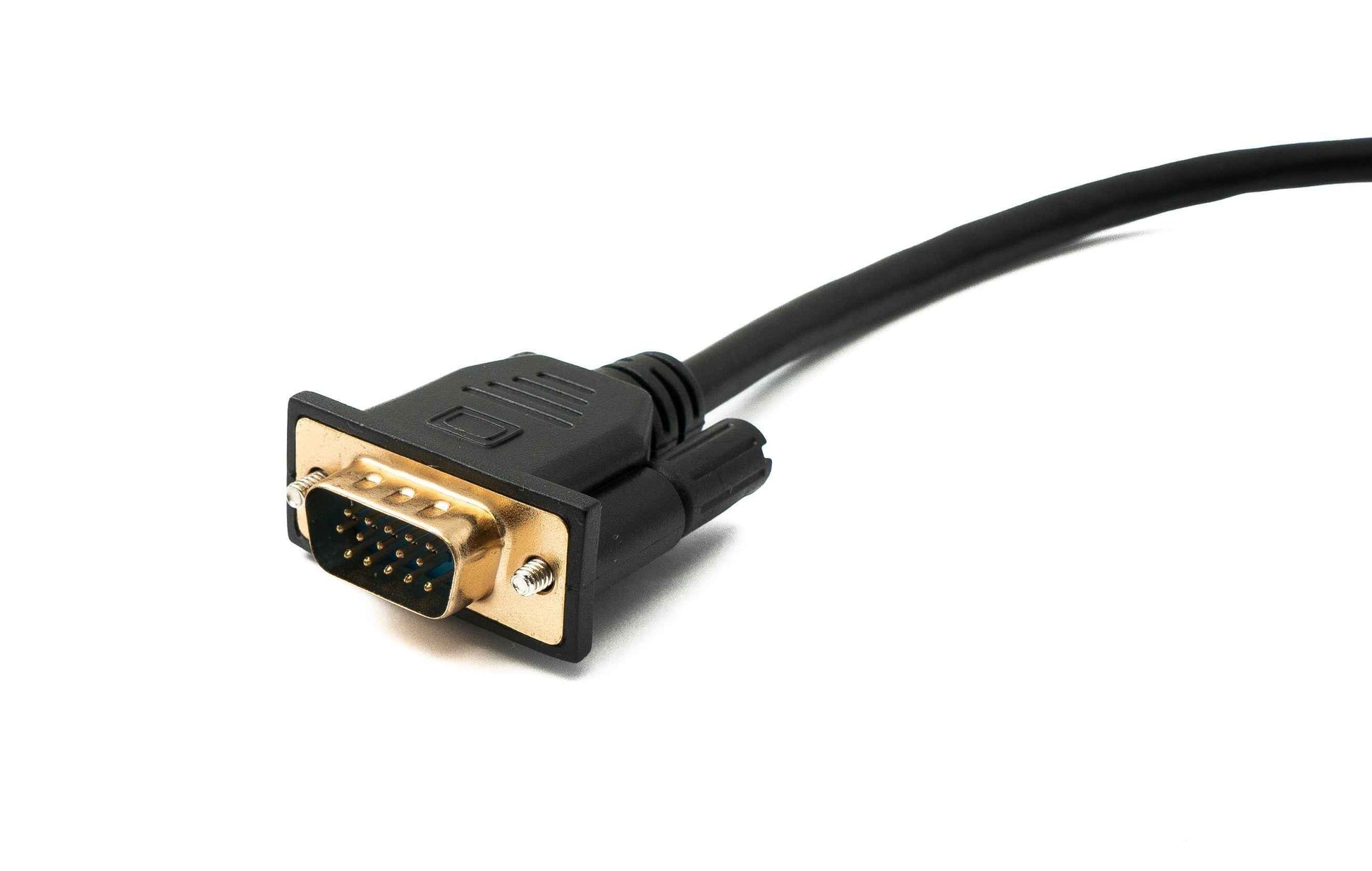 SYSTEM-S D Sub15 Kabel 50 cm HD VGA 15 Pin Stecker zu Stecker DB15 Winkel Left Angled