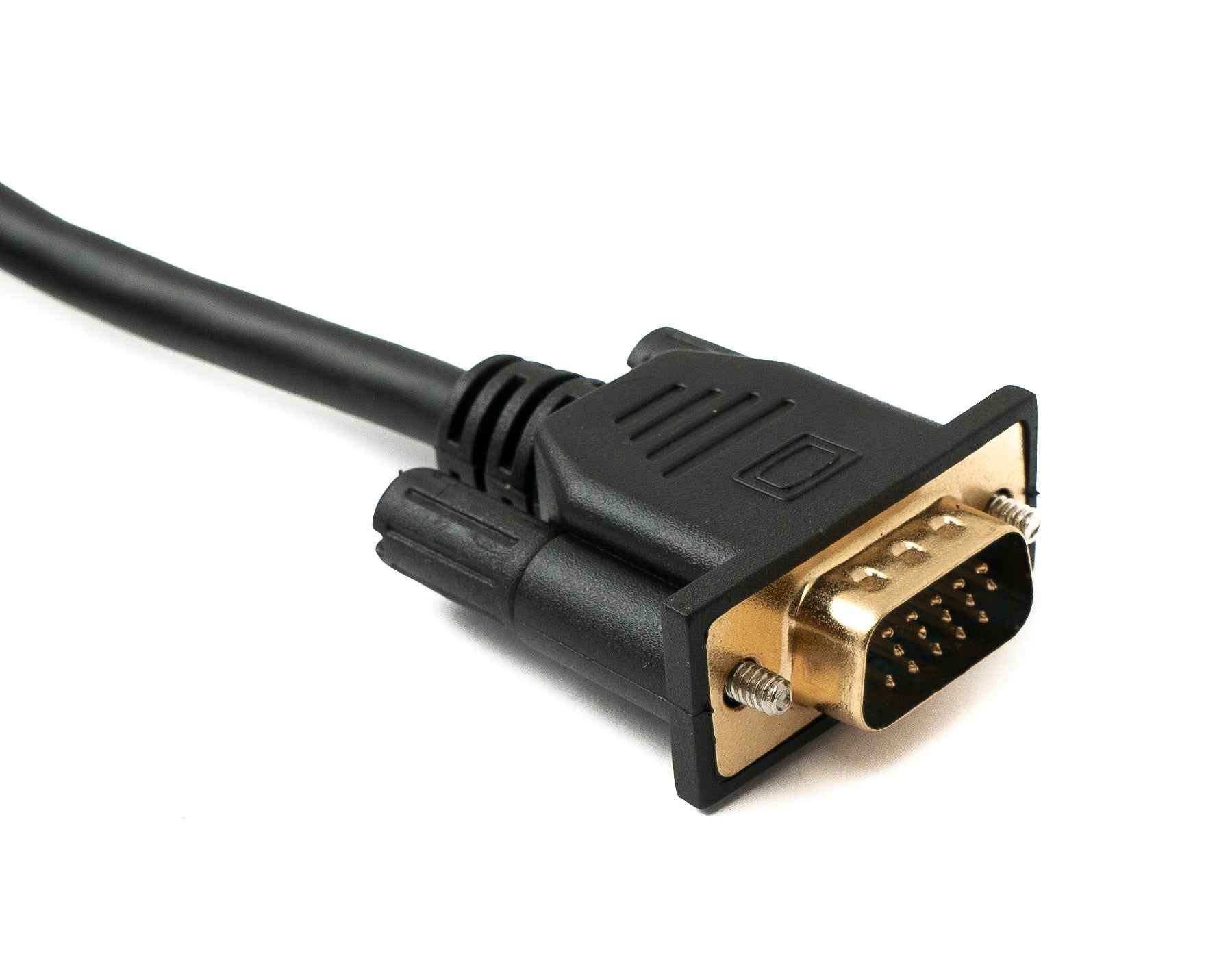 SYSTEM-S D Sub15 Kabel 50 cm HD VGA 15 Pin Stecker zu Stecker DB15 Winkel Up Angled