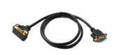 SYSTEM-S D Sub15 Kabel 100 cm HD VGA 15 Pin Stecker zu Buchse DB15 Winkel Down Angled