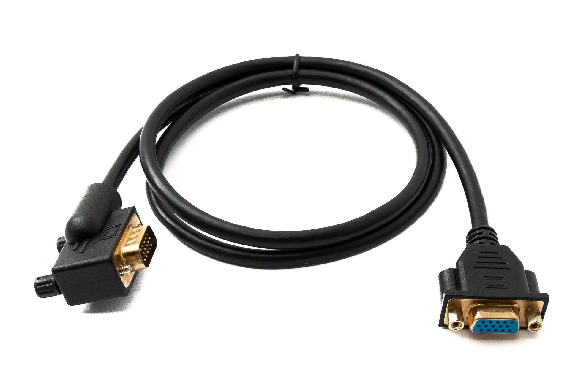 SYSTEM-S D Sub15 Kabel 100 cm HD VGA 15 Pin Stecker zu Buchse DB15 Winkel Right Angled