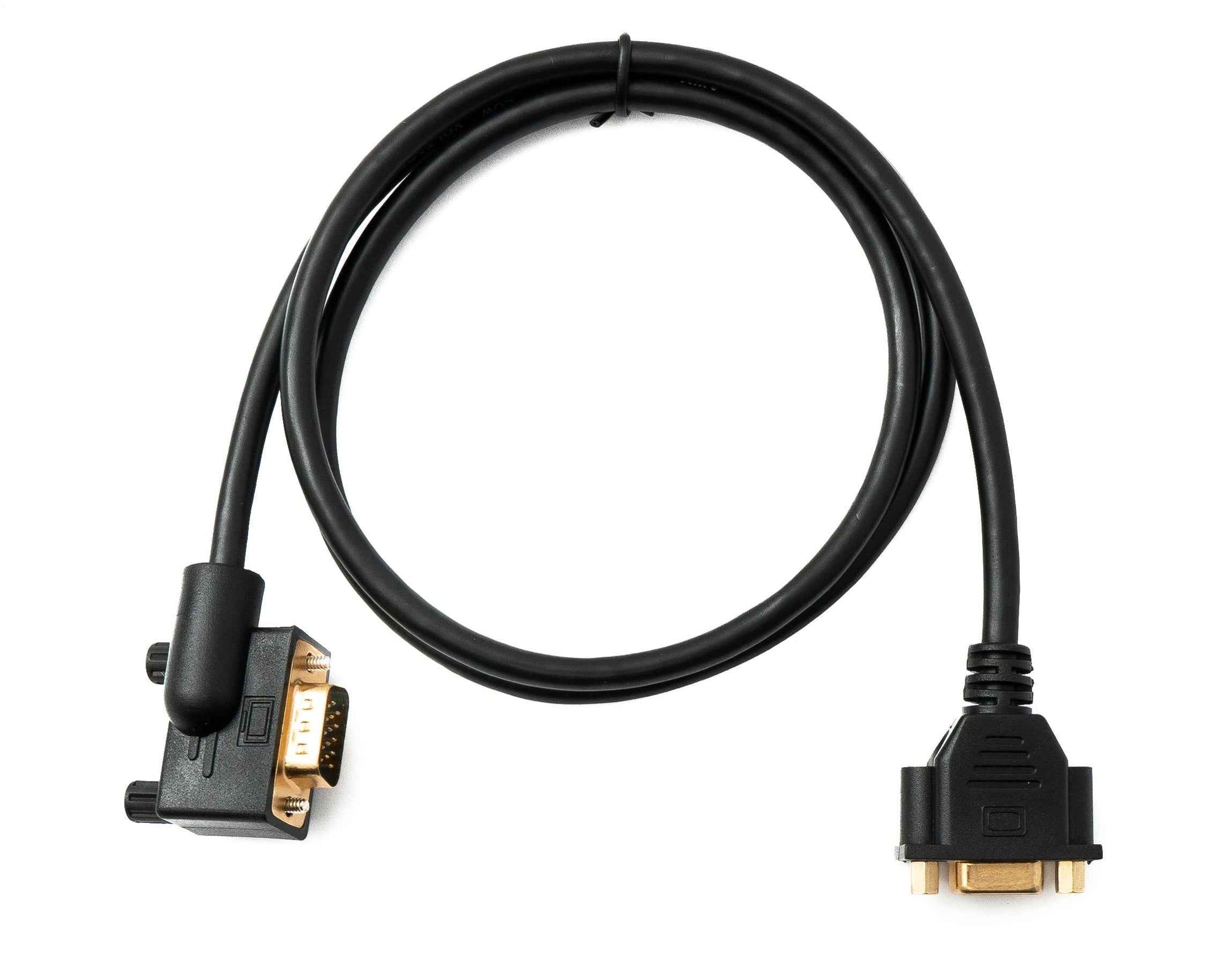 SYSTEM-S D Sub15 Kabel 100 cm HD VGA 15 Pin Stecker zu Buchse DB15 Winkel Right Angled