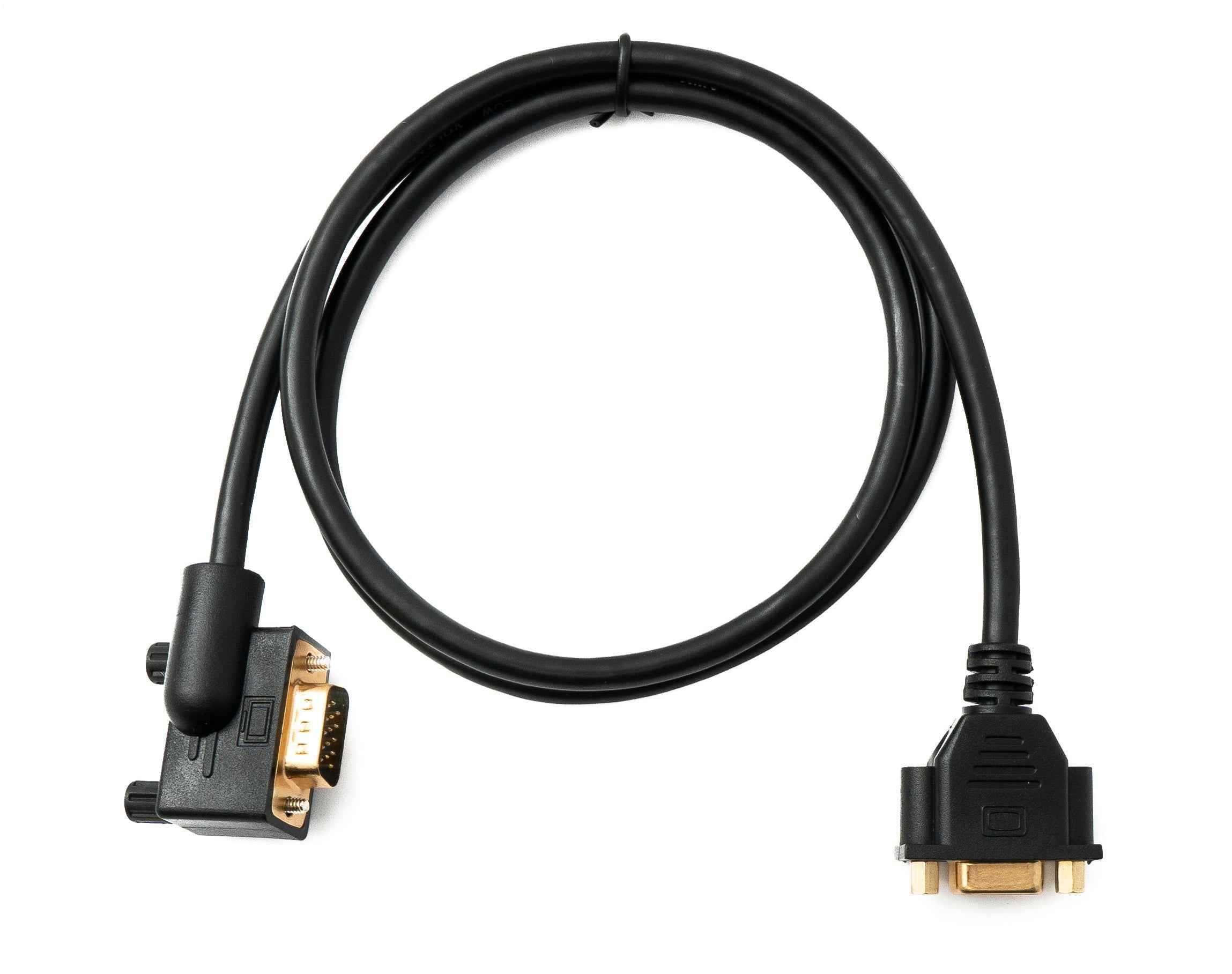 SYSTEM-S D Sub15 Kabel 100 cm HD VGA 15 Pin Stecker zu Buchse DB15 Winkel Right Angled