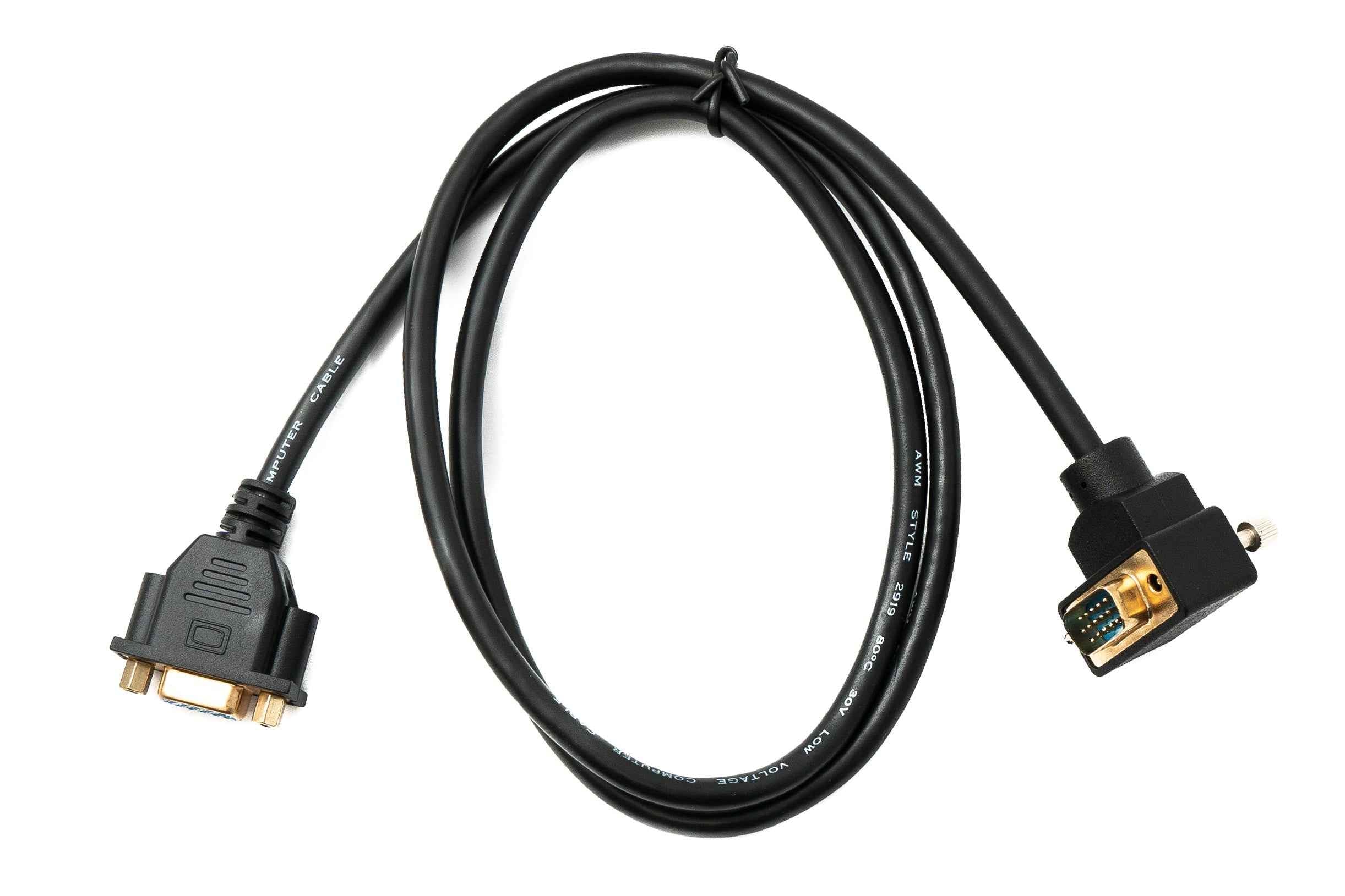 SYSTEM-S D Sub15 Kabel 100 cm HD VGA 15 Pin Stecker zu Buchse DB15 Winkel Up Angled