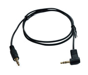 SYSTEM-S Audio Klinke Kabel 100 cm 3,5 mm TRS Stecker zu Stecker Winkel AUX Schwarz