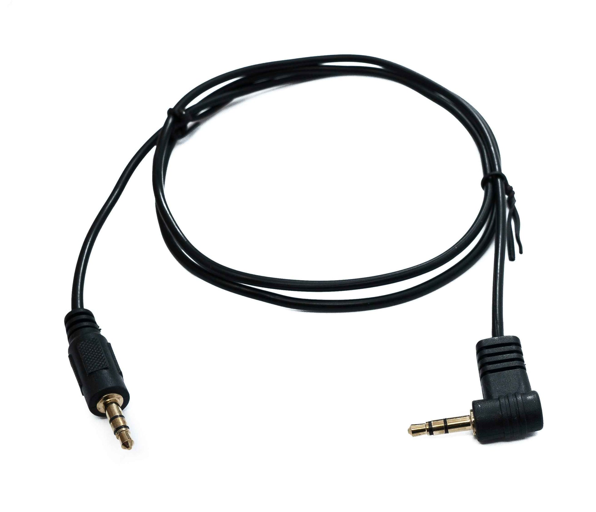 SYSTEM-S Audio Klinke Kabel 100 cm 3,5 mm TRS Stecker zu Stecker Winkel AUX Schwarz