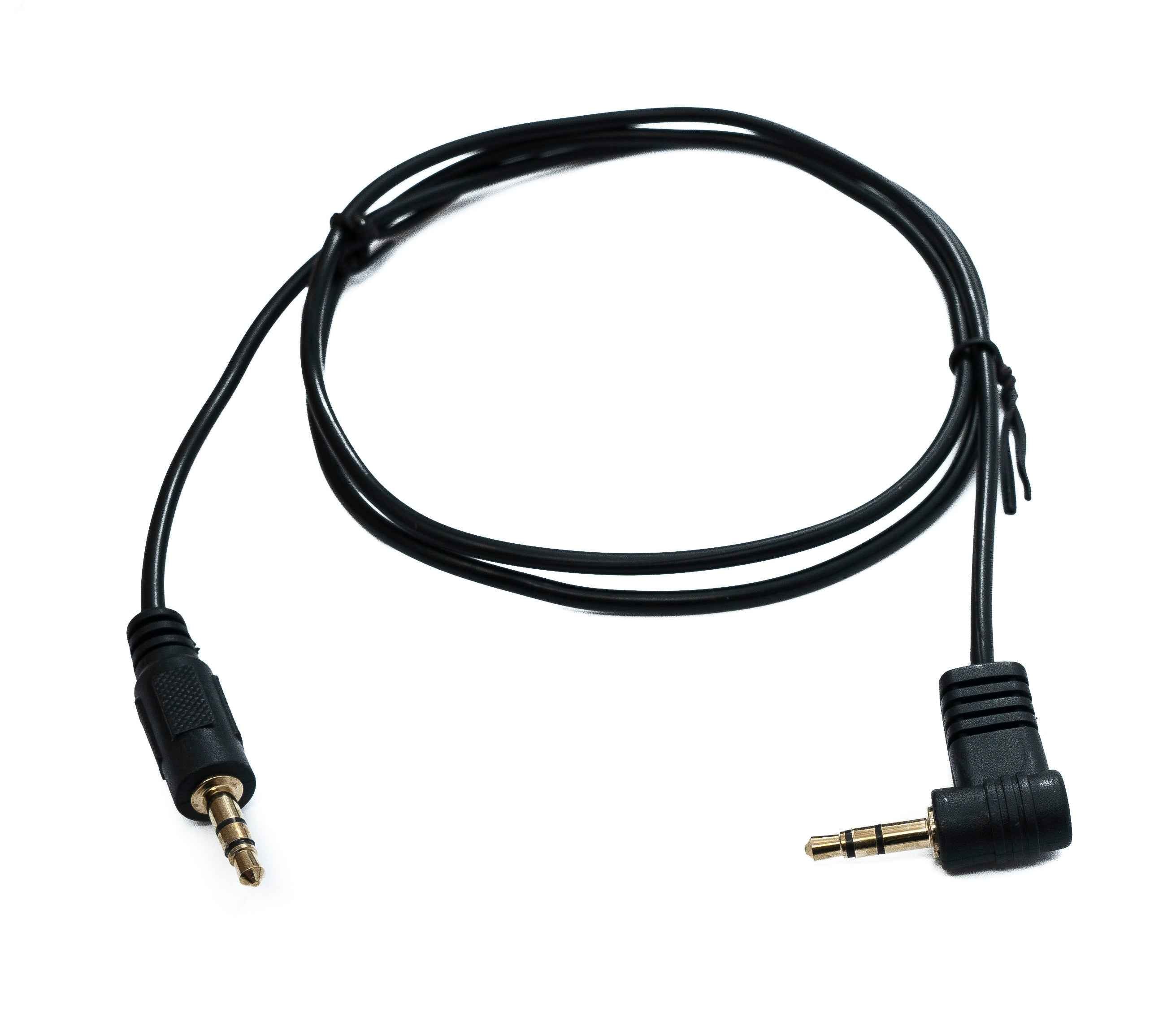 SYSTEM-S Audio Klinke Kabel 100 cm 3,5 mm TRS Stecker zu Stecker Winkel AUX Schwarz