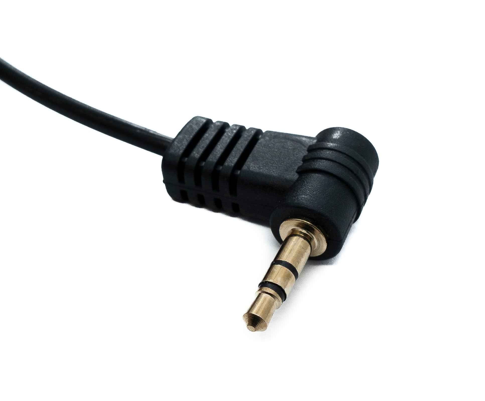 SYSTEM-S Audio Klinke Kabel 100 cm 3,5 mm TRS Stecker zu Stecker Winkel AUX Schwarz