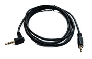 SYSTEM-S Audio Klinke Kabel 180 cm 3,5 mm TRS Stecker zu Stecker Winkel AUX Schwarz
