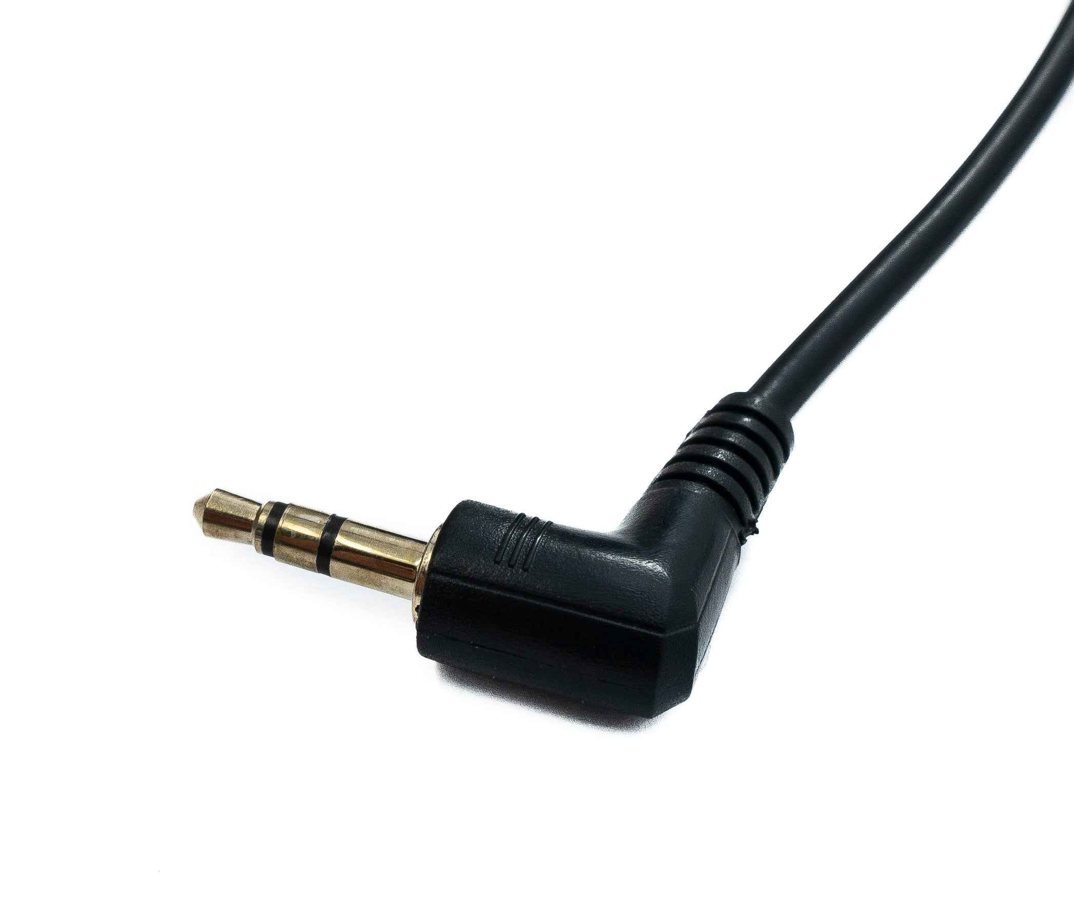 SYSTEM-S Audio Klinke Kabel 180 cm 3,5 mm TRS Stecker zu Stecker Winkel AUX Schwarz