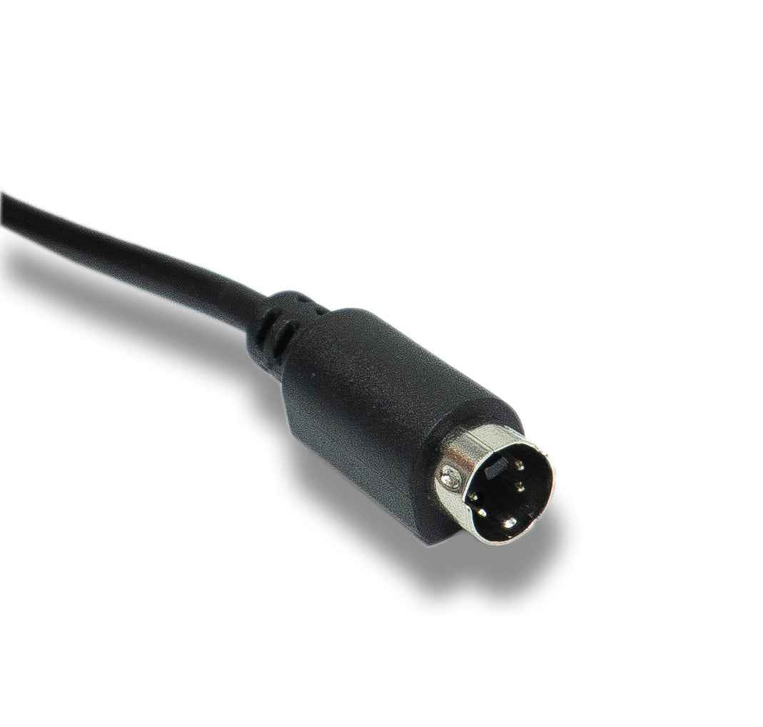 SYSTEM-S S-Video Kabel 180 cm Din 4 Pin Stecker zu Stecker in Schwarz