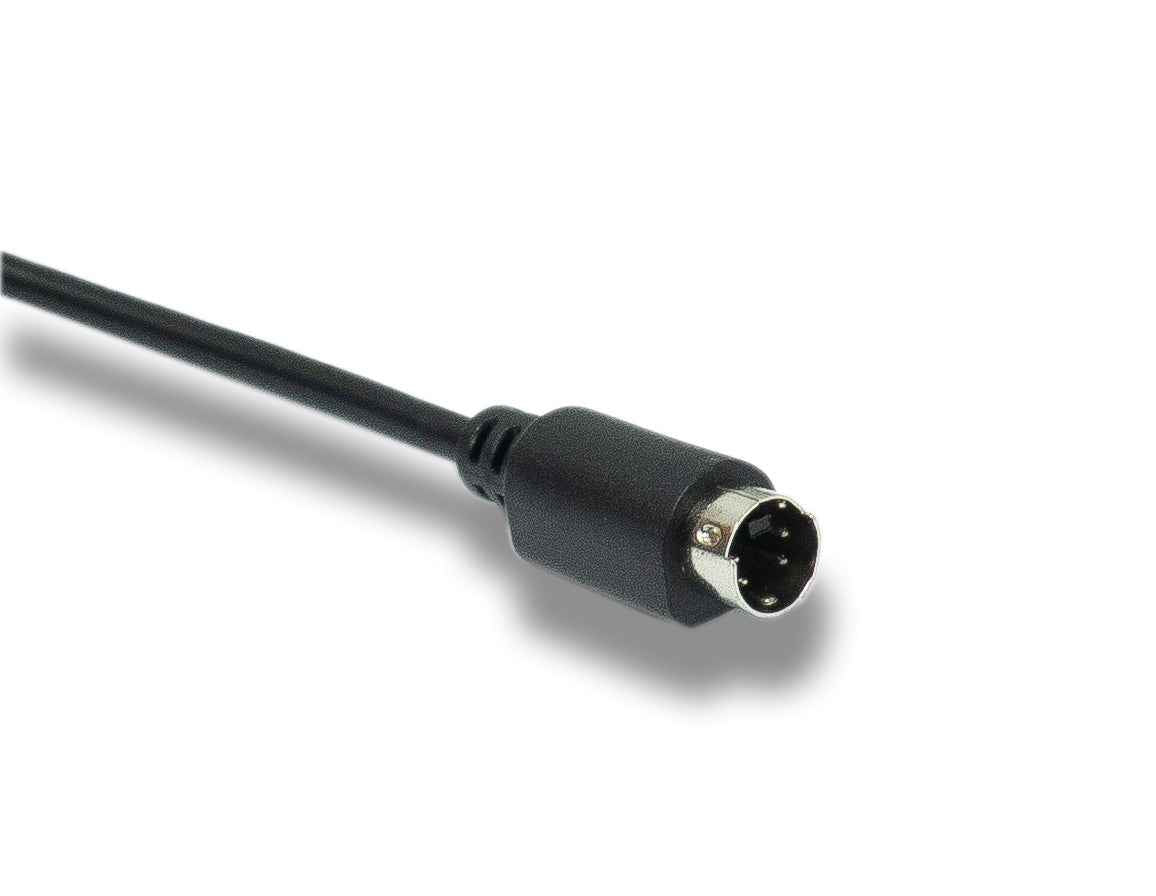 SYSTEM-S S-Video Kabel 180 cm Din 4 Pin Stecker zu Stecker in Schwarz