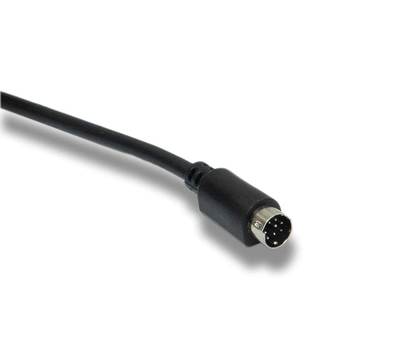 SYSTEM-S S-Video Kabel 180 cm Din 8 Pin Stecker zu Stecker in Schwarz