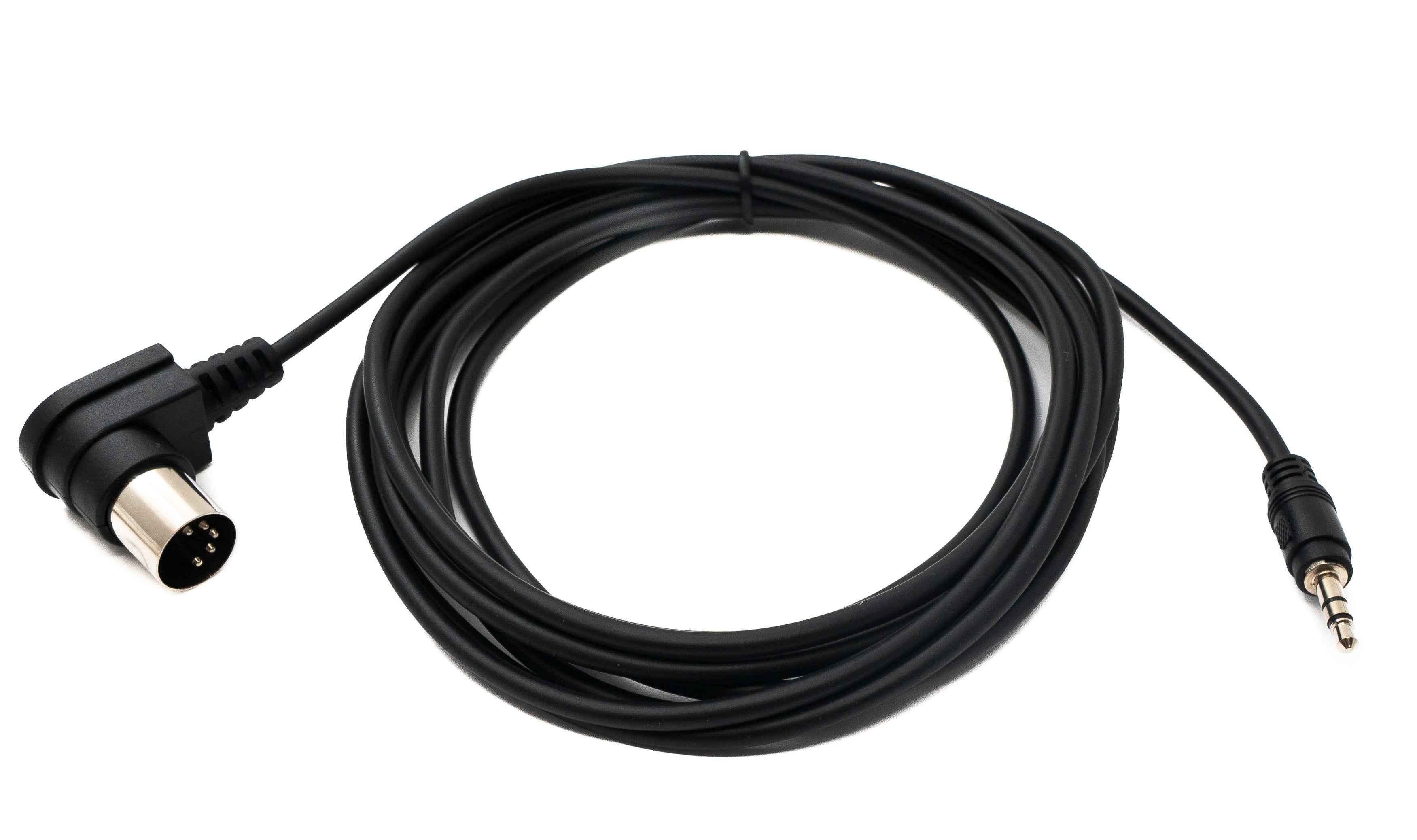 SYSTEM-S MIDI Kabel 3 m Din 5 Pin Stecker zu 3,5 mm Klinke Stecker AUX Winkel