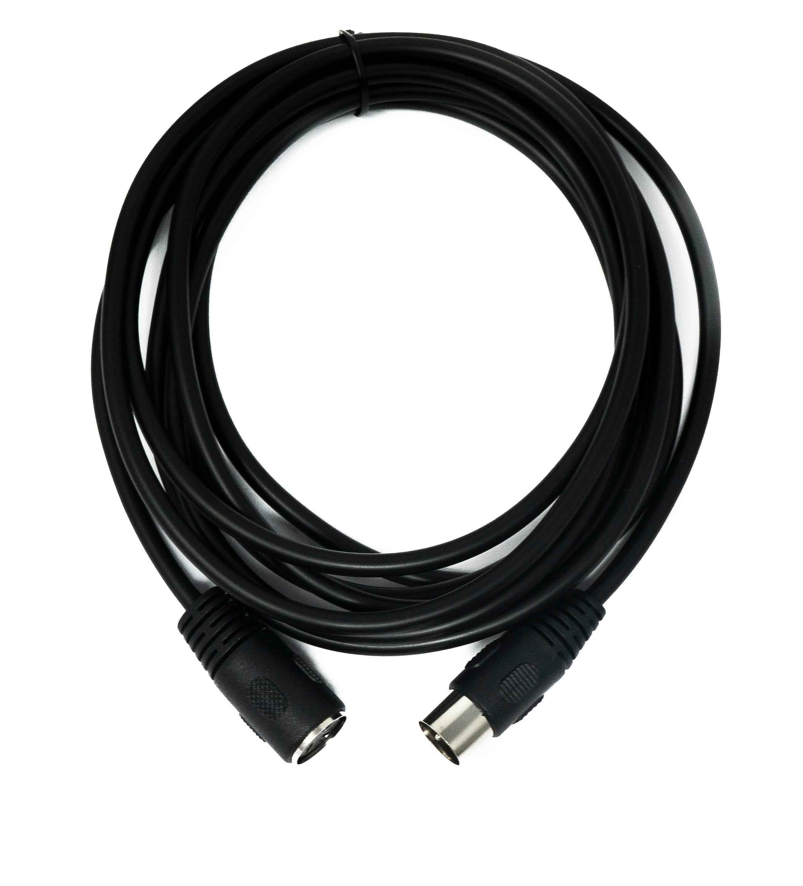 SYSTEM-S S-Video Kabel 3 m Din 3 Pin Stecker zu Buchse in Schwarz