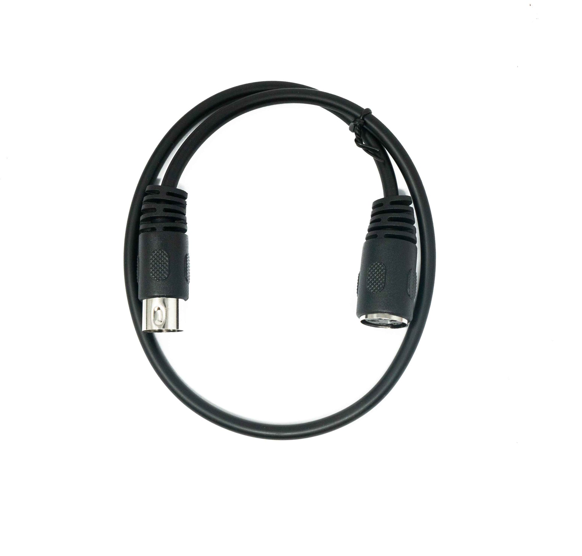 SYSTEM-S S-Video Kabel 50 cm Din 3 Pin Stecker zu Buchse in Schwarz