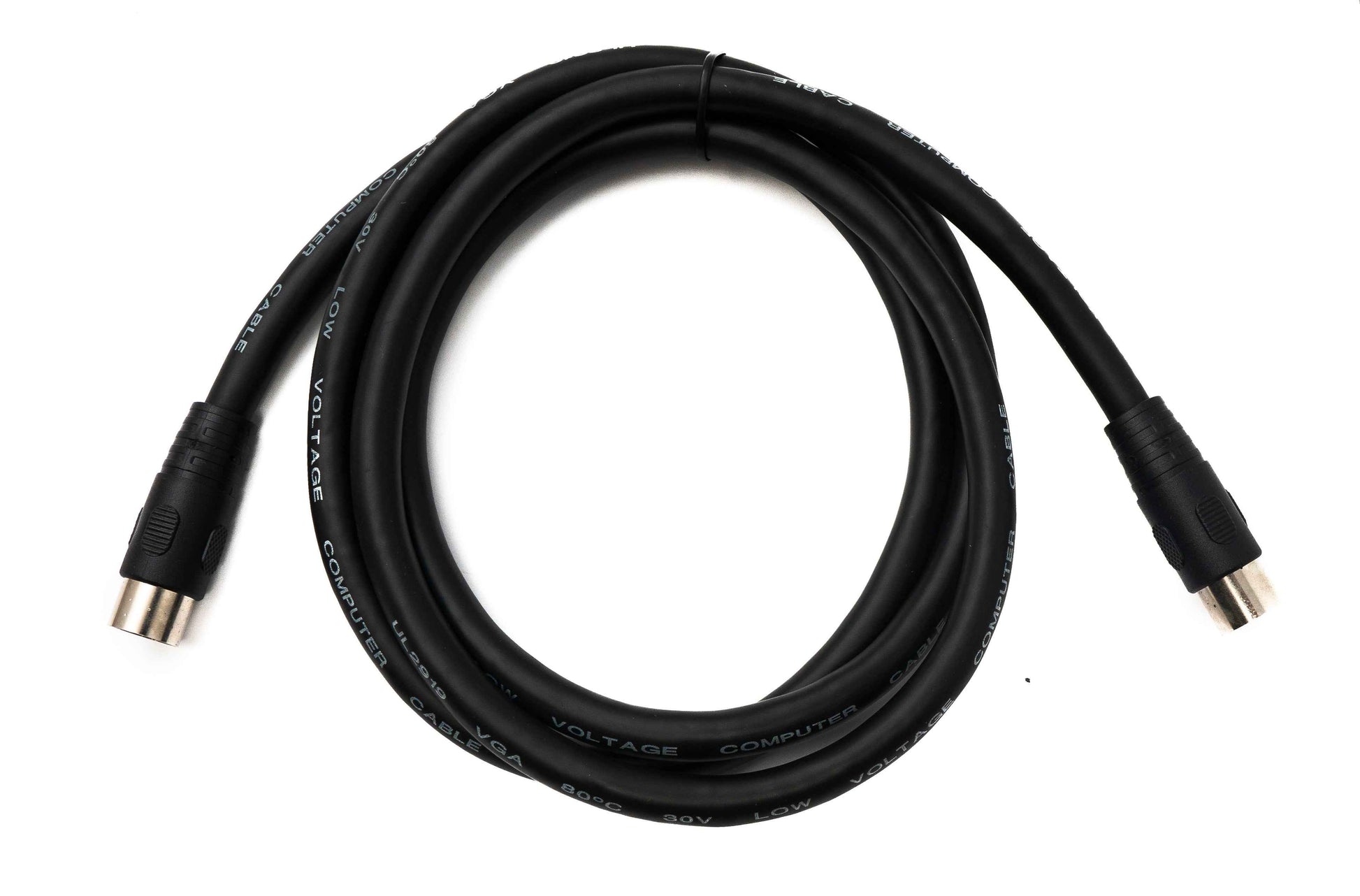 SYSTEM-S S-Video Kabel 150 cm Din 13 Pin Stecker zu Stecker Schwarz