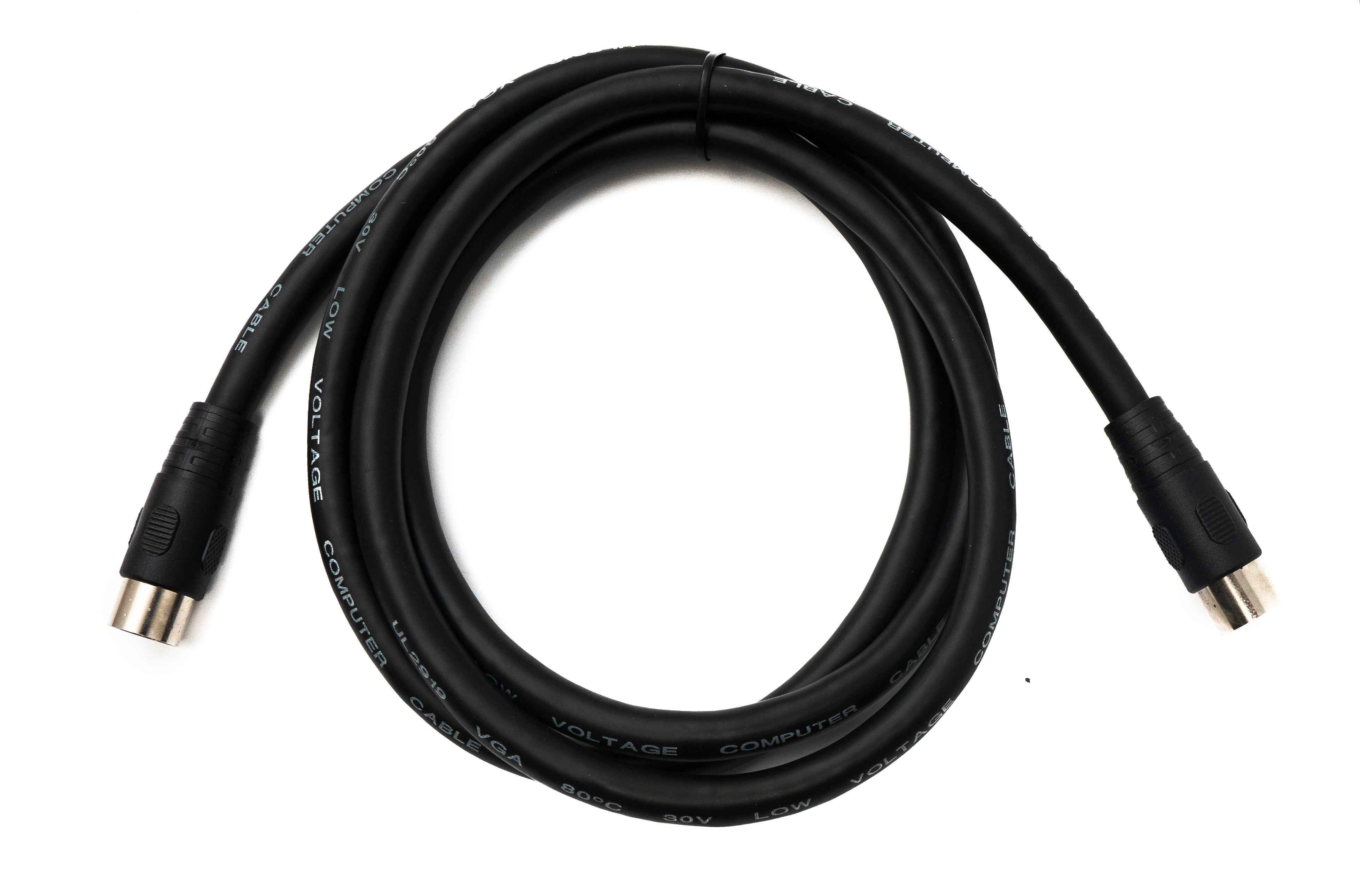 SYSTEM-S S-Video Kabel 150 cm Din 13 Pin Stecker zu Stecker Schwarz