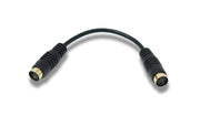 SYSTEM-S S-Video Kabel 15 cm Mini Din 4 Pin Buchse zu Buchse in Schwarz