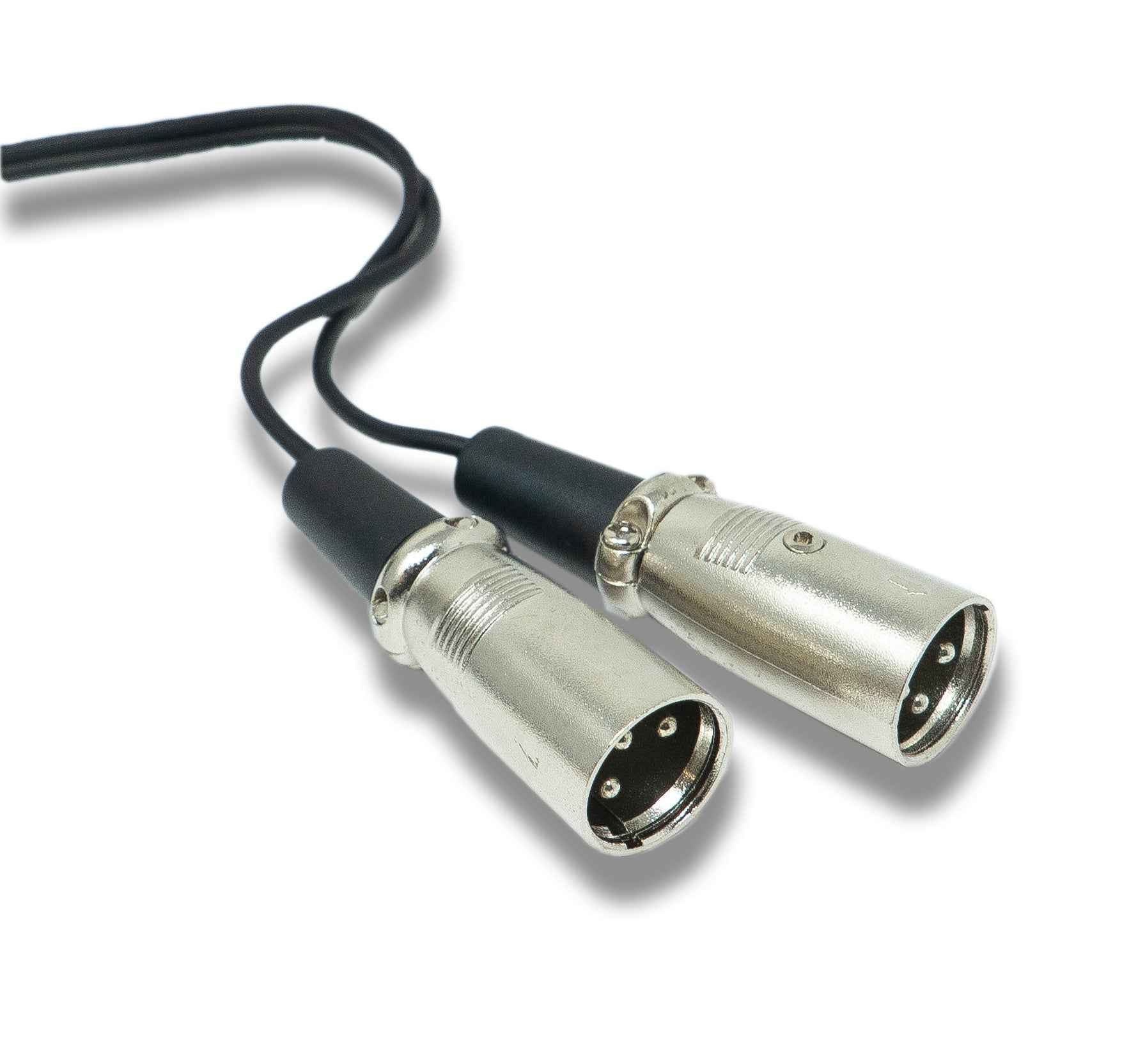 SYSTEM-S Audio Y Kabel 30 cm AUX 6,35 mm TRS Stecker zu 2x XLR 3 polig Stecker