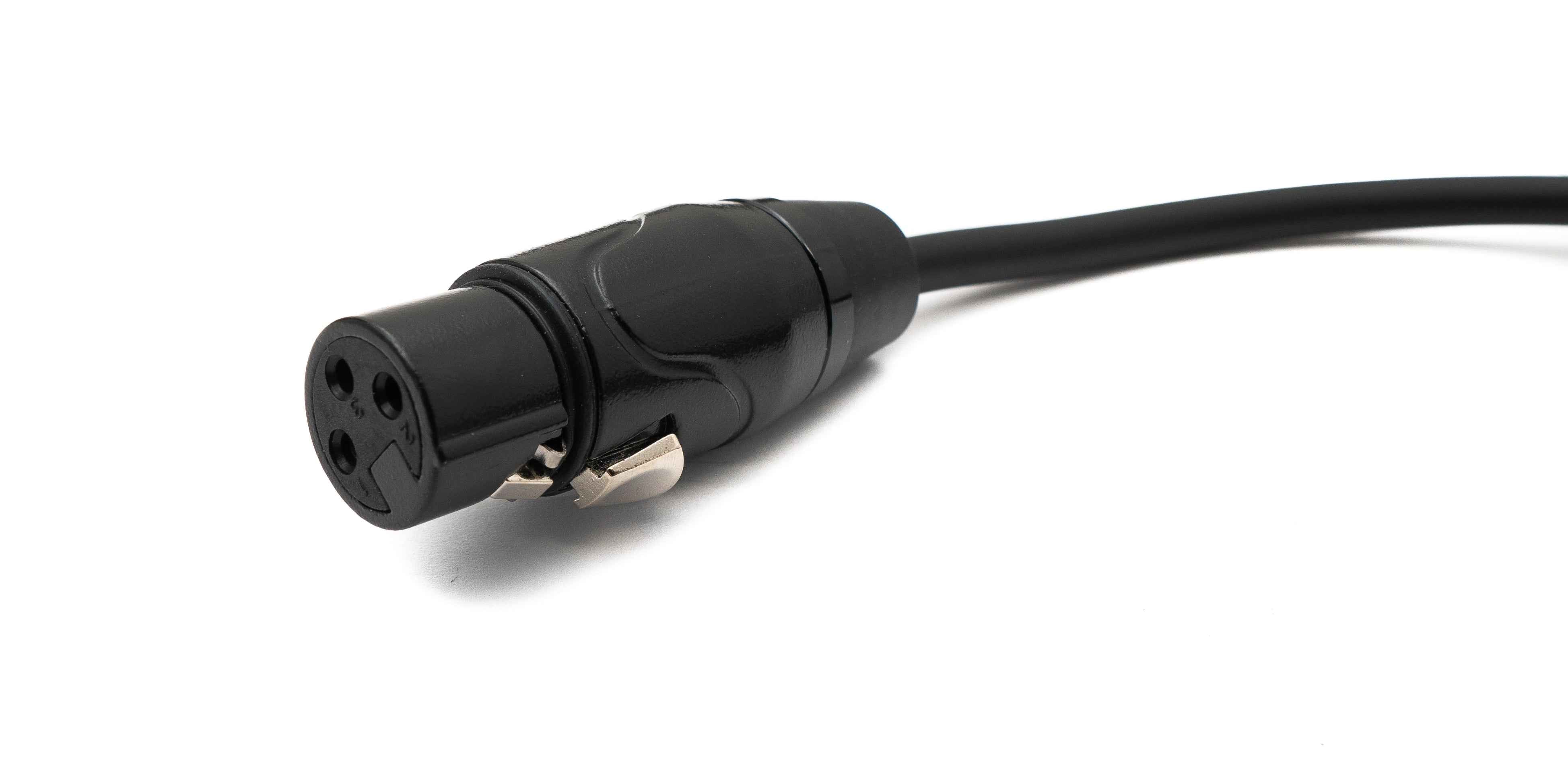 SYSTEM-S Audio Kabel 100 cm 6.35 mm Klinke Stecker zu XLR 3 Pin Buchse in Schwarz