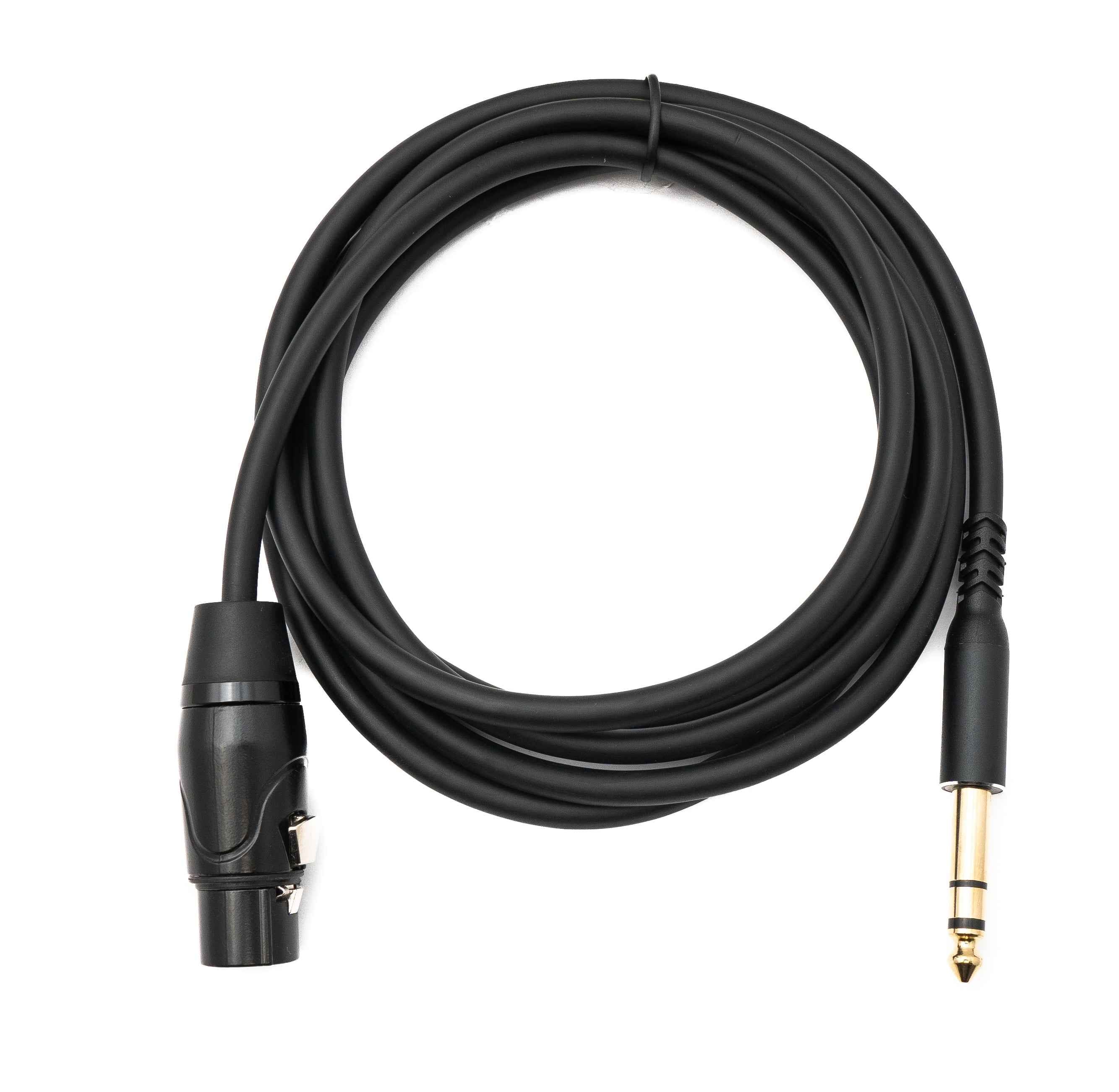 SYSTEM-S Audio Kabel 2 m 6.35 mm Klinke Stecker zu XLR 3 Pin Buchse in Schwarz