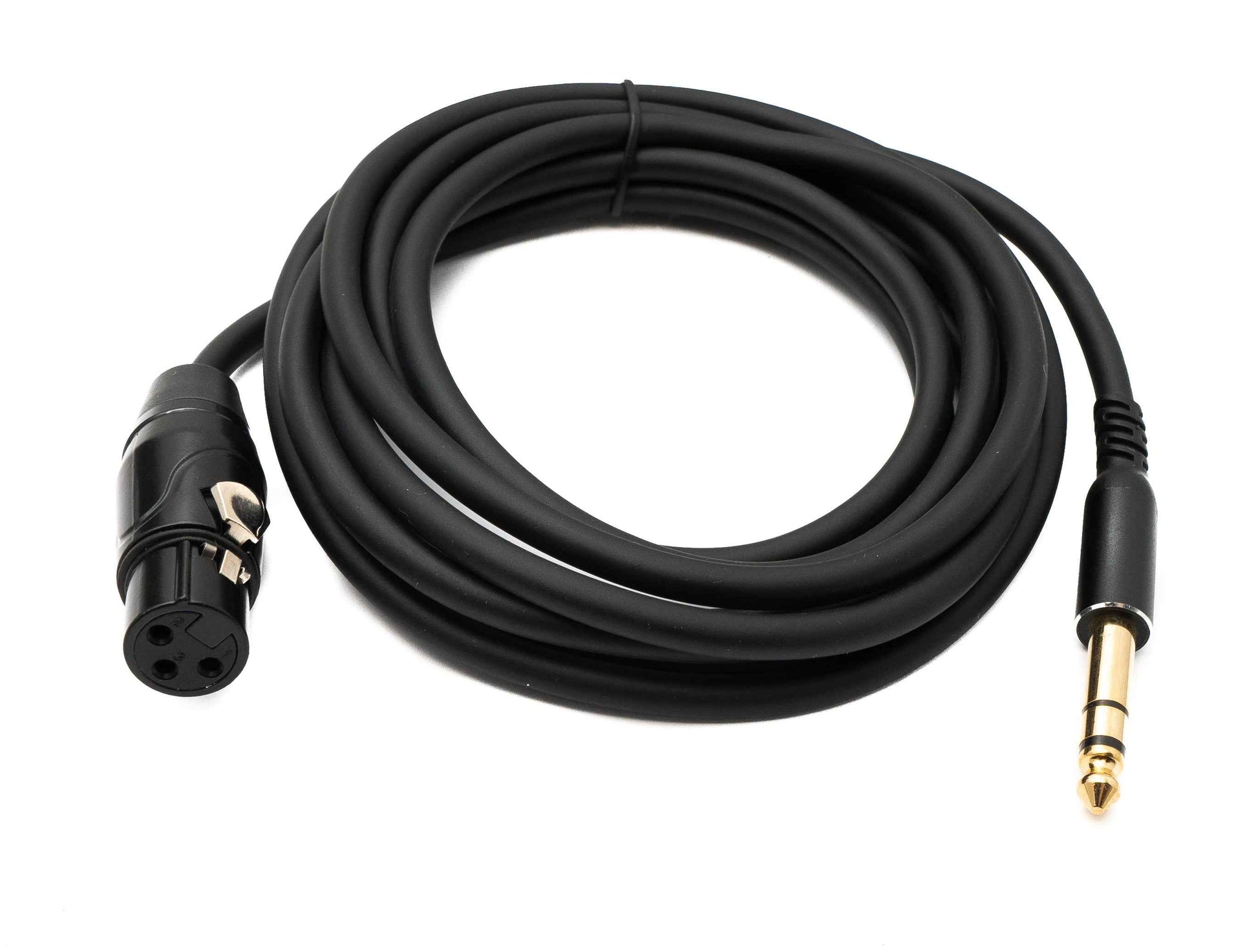 SYSTEM-S Audio Kabel 3 m 6.35 mm Klinke Stecker zu XLR 3 Pin Buchse in Schwarz