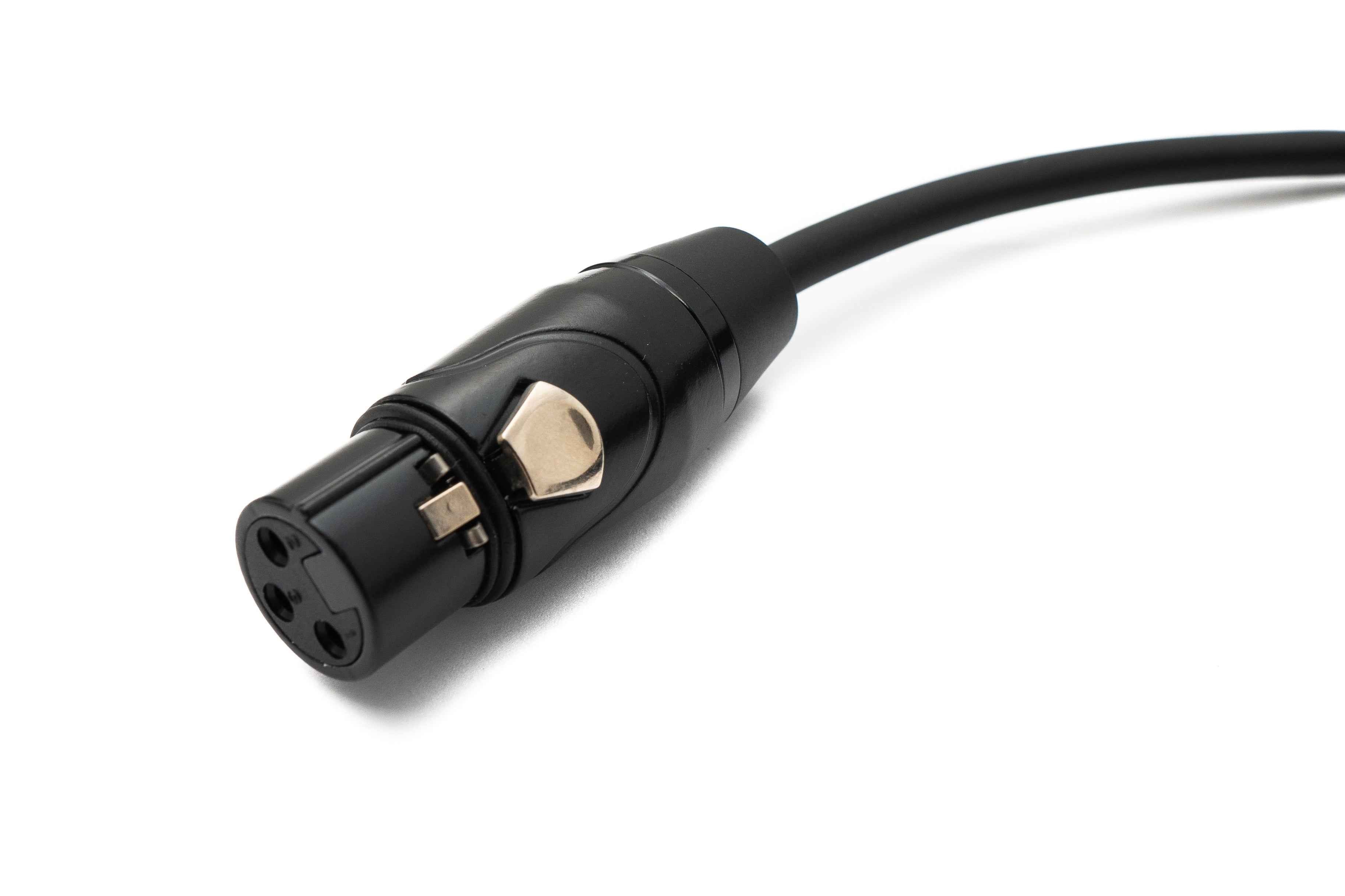 SYSTEM-S Audio Kabel 3 m 6.35 mm Klinke Stecker zu XLR 3 Pin Buchse in Schwarz