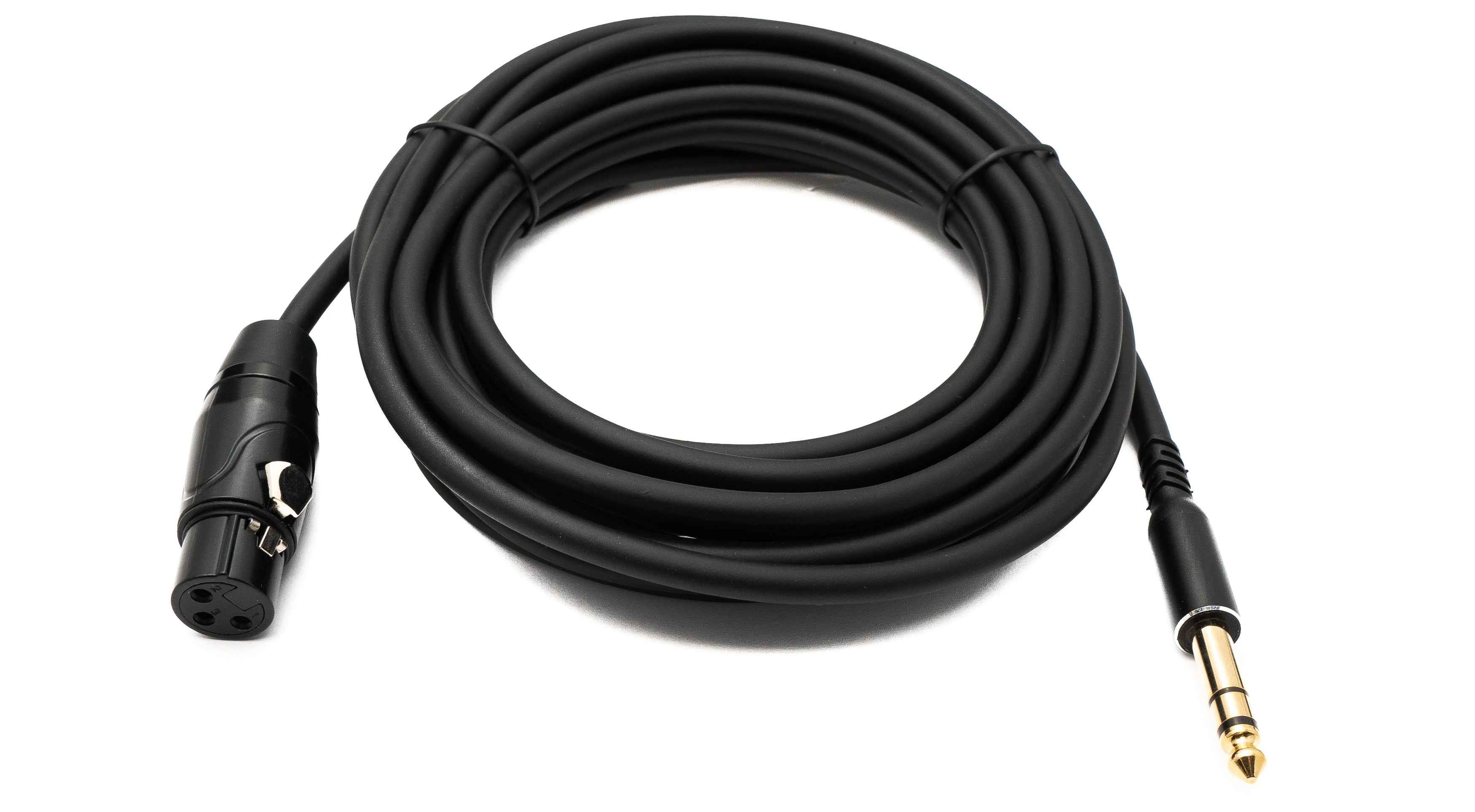 SYSTEM-S Audio Kabel 5 m 6.35 mm Klinke Stecker zu XLR 3 Pin Buchse in Schwarz