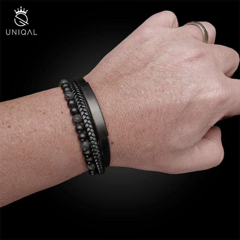 J'ADORE LAVA Armband aus schwarzem Leder - Bild 3