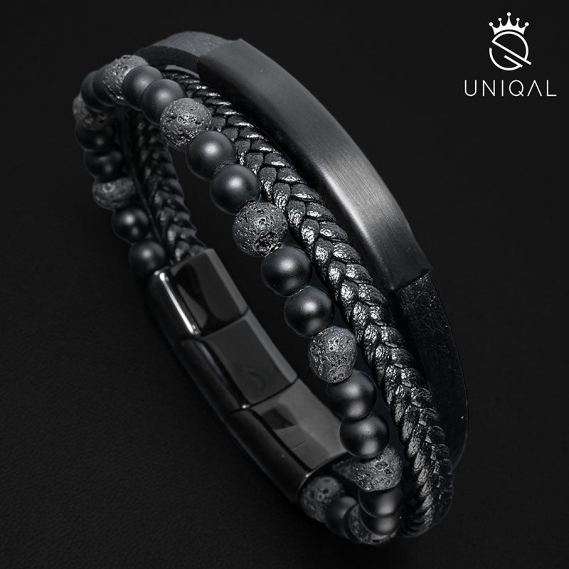 J'ADORE LAVA Armband aus schwarzem Leder - Bild 2