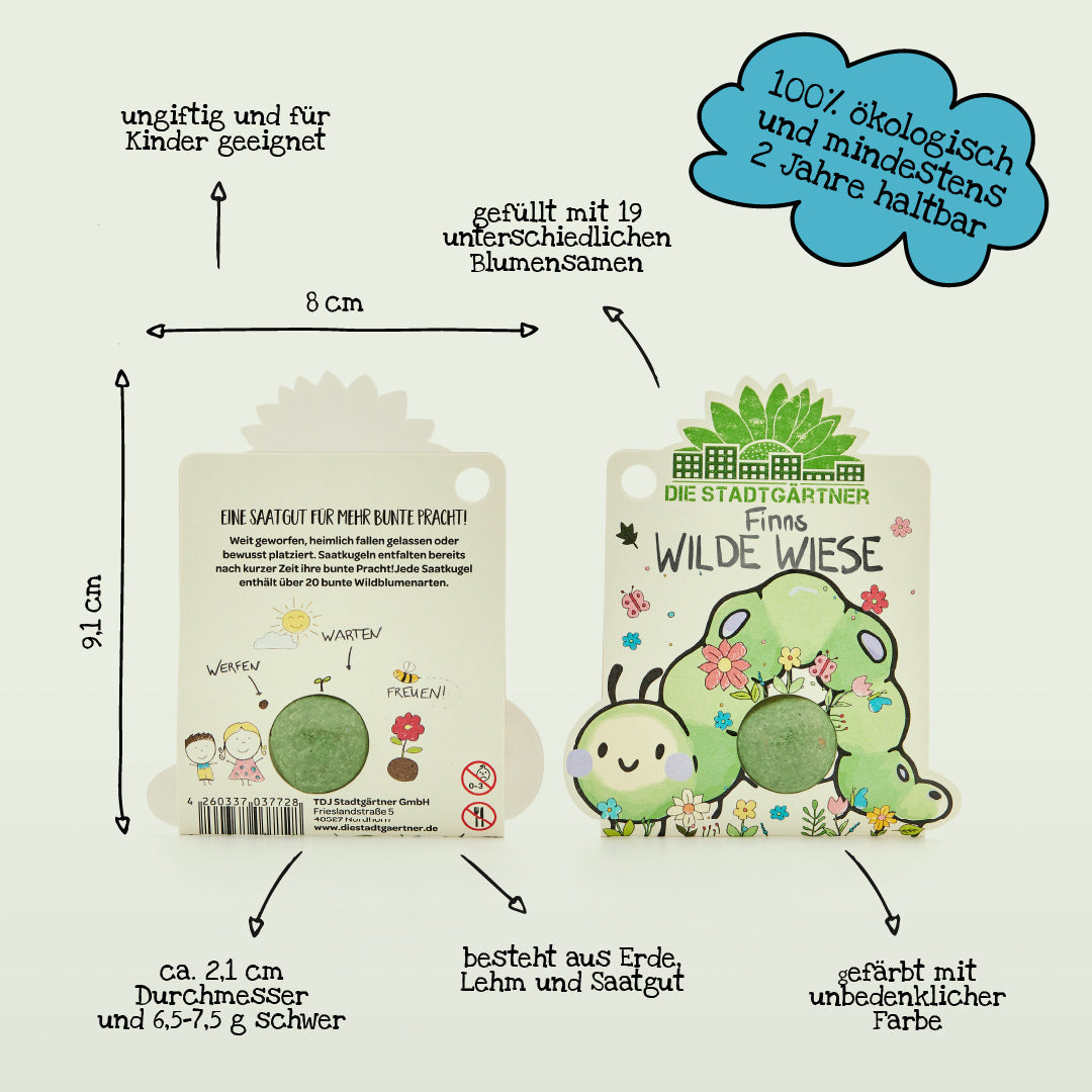 Finns Blumenmurmel Wilde Wiese, verschiedene Blumenmuster in Nahaufnahme