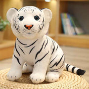 Baby Tiger Leopard Kuscheltier - 22 cm Plüschtier weiß Stofftier