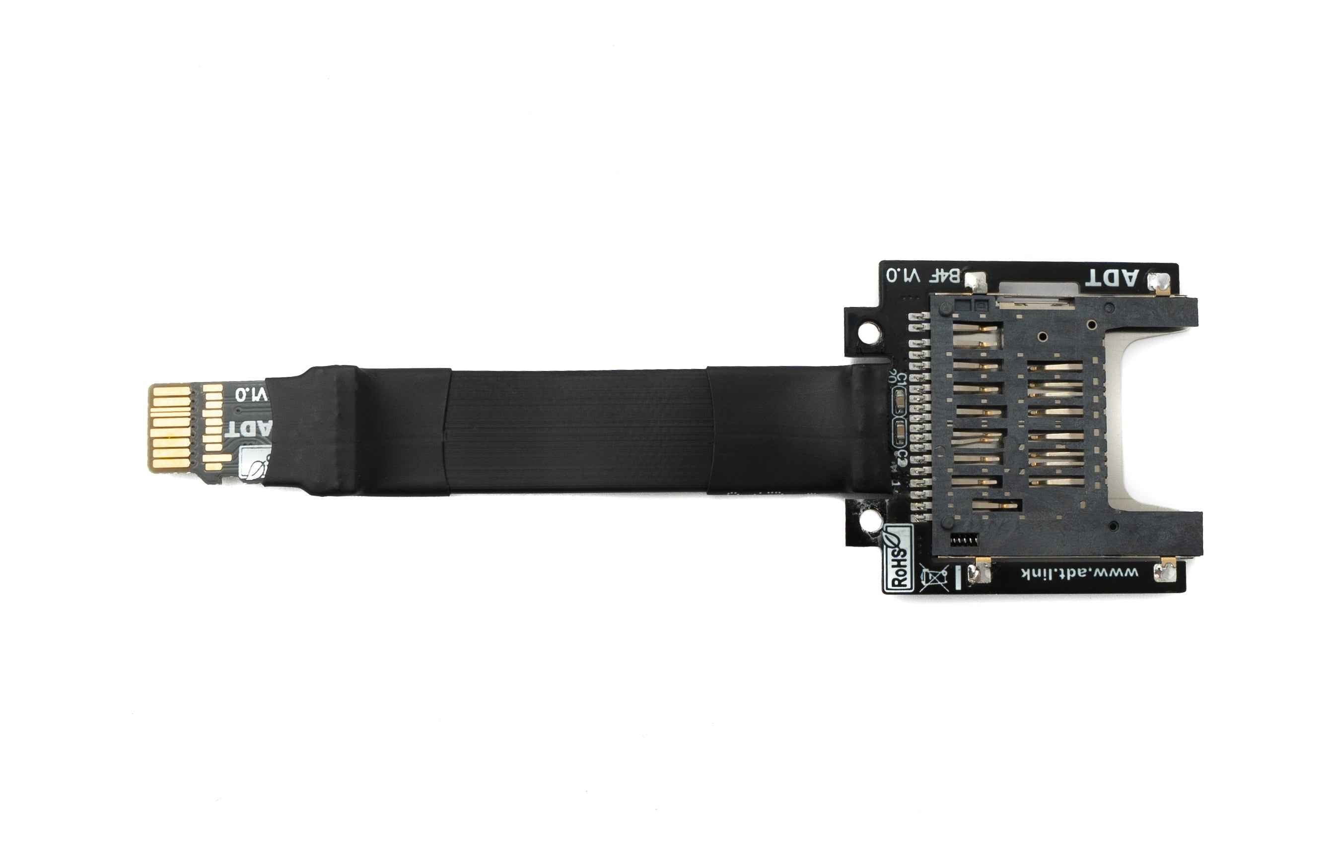 SYSTEM-S SD Karte 10 cm Kabel Micro SD Stecker zu Standard Buchse Verlängerung Adapter