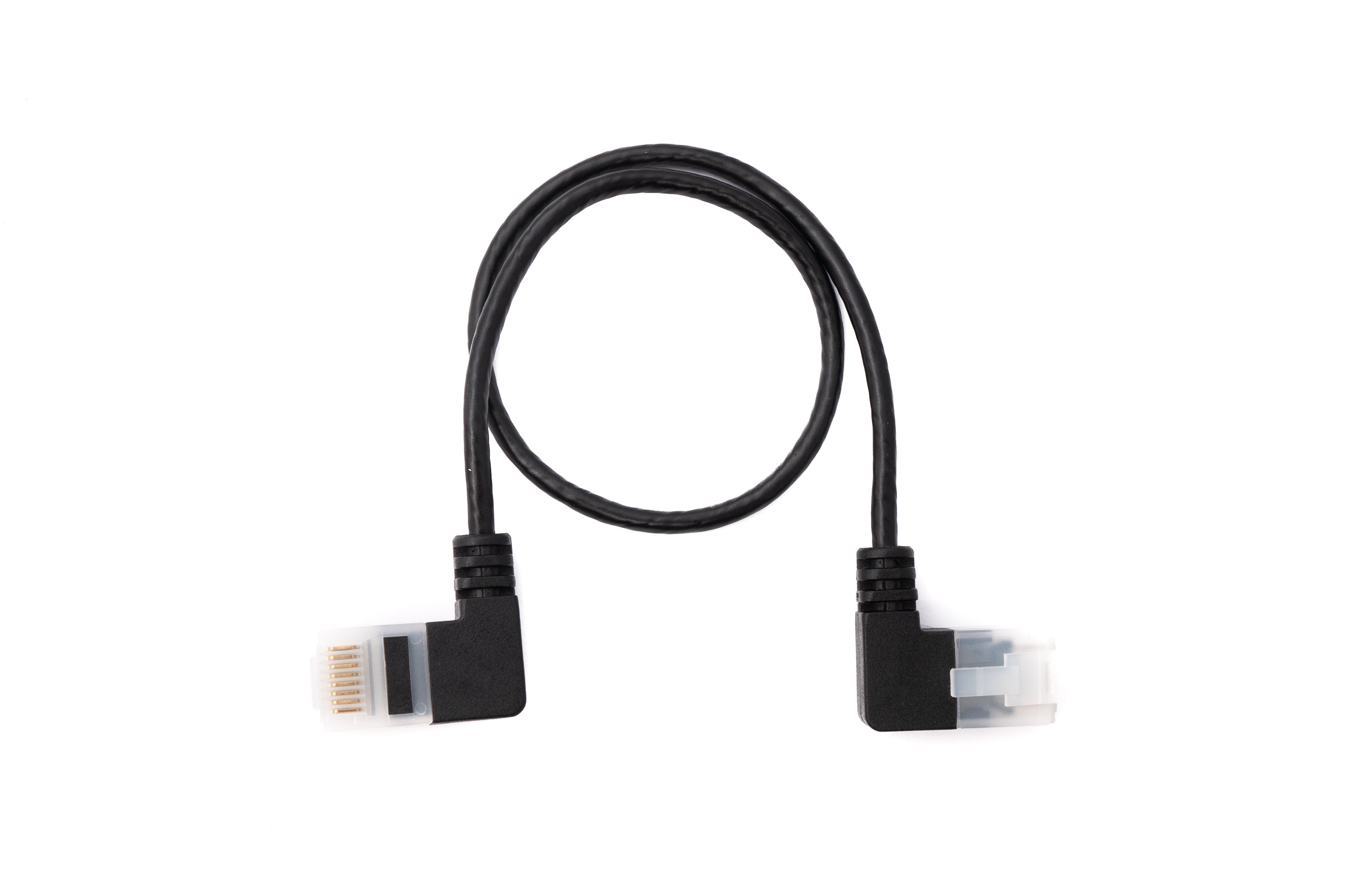 LAN Kabel Cat6 STP 25 cm RJ45 8P8C Stecker zu Stecker Winkel Schwarz | System-S