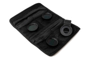 SYSTEM-S ND Linse Set Neutraldichte Filter Graufilter Kit mit Clip Tasche in Schwarz