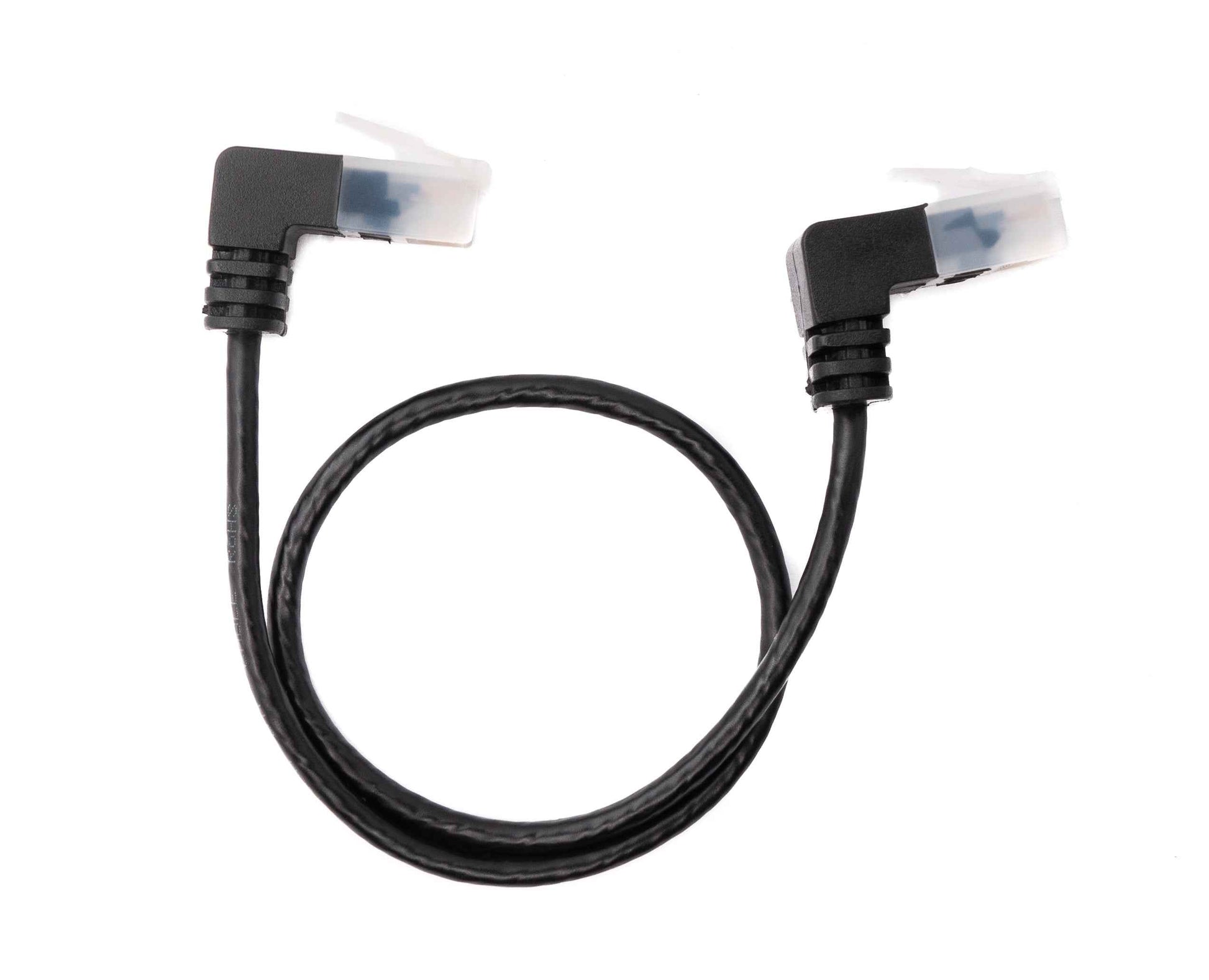 SYSTEM-S LAN Kabel 25 cm RJ45 8P8C STP Cat6 Stecker zu Stecker Winkel Schwarz