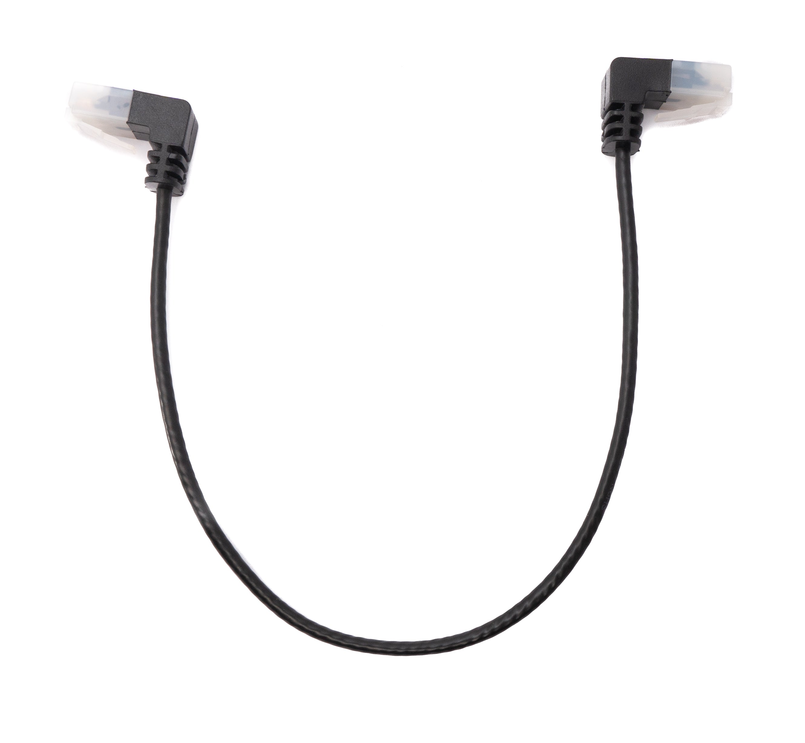 LAN Kabel 25 cm RJ45 8P8C STP Cat6 Stecker zu Stecker Winkel Schwarz | System-S