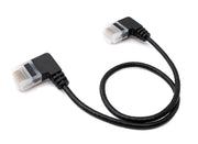 SYSTEM-S LAN Kabel 25 cm RJ45 8P8C STP Cat6 Stecker zu Stecker Winkel Schwarz